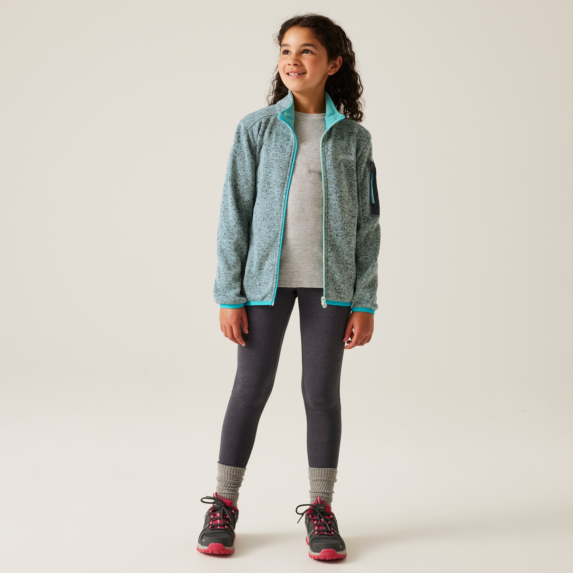 Kids' Newhill Full Zip Fleece | Icy Morn Turquoise