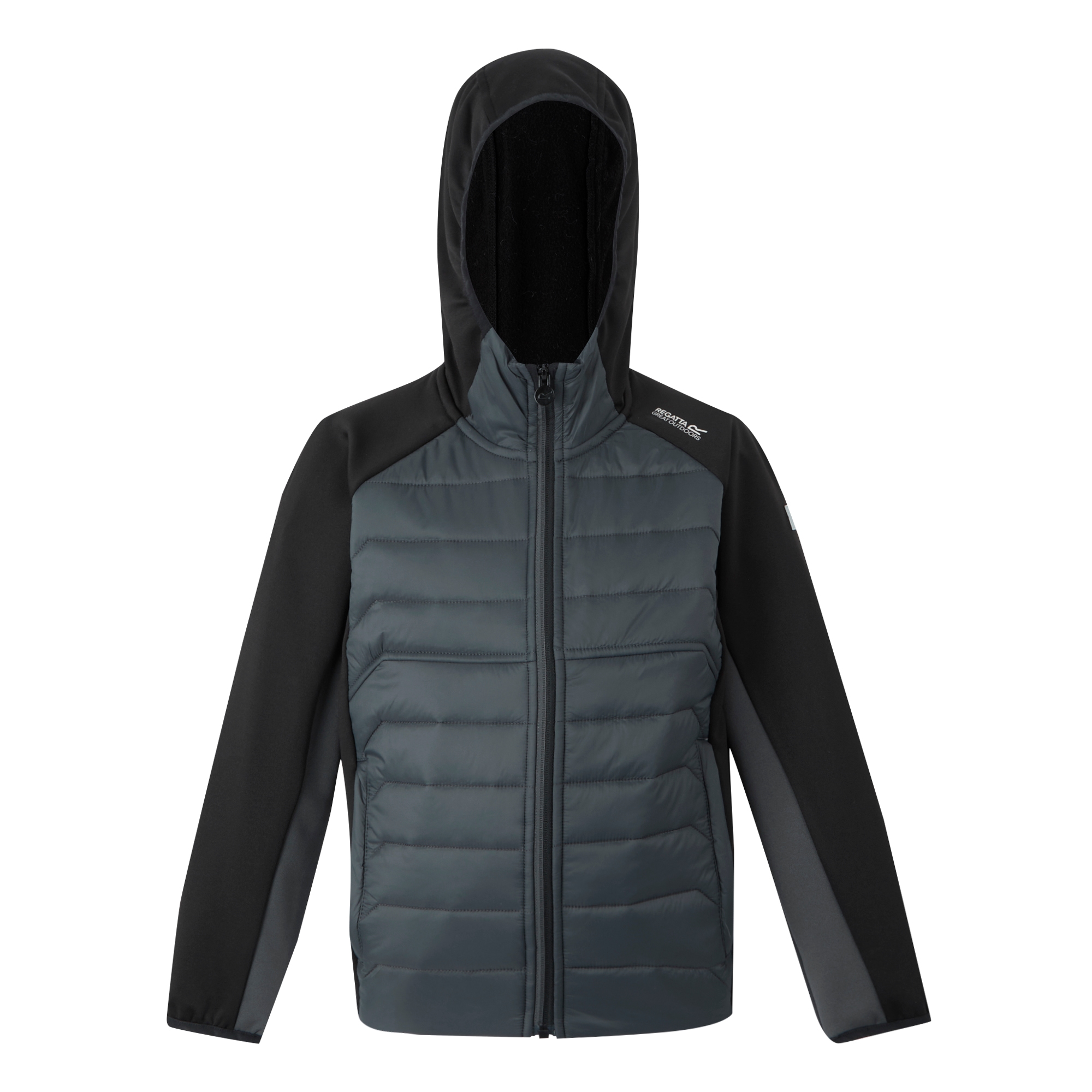 Kids' Kielder IX Hybrid Jacket | Black Seal Grey