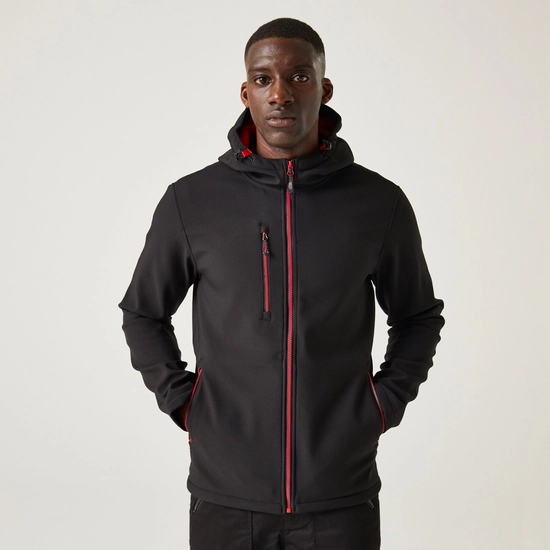 Men's Navigate 2 Layer Hooded Softshell Jacket | Navy Seal Grey
