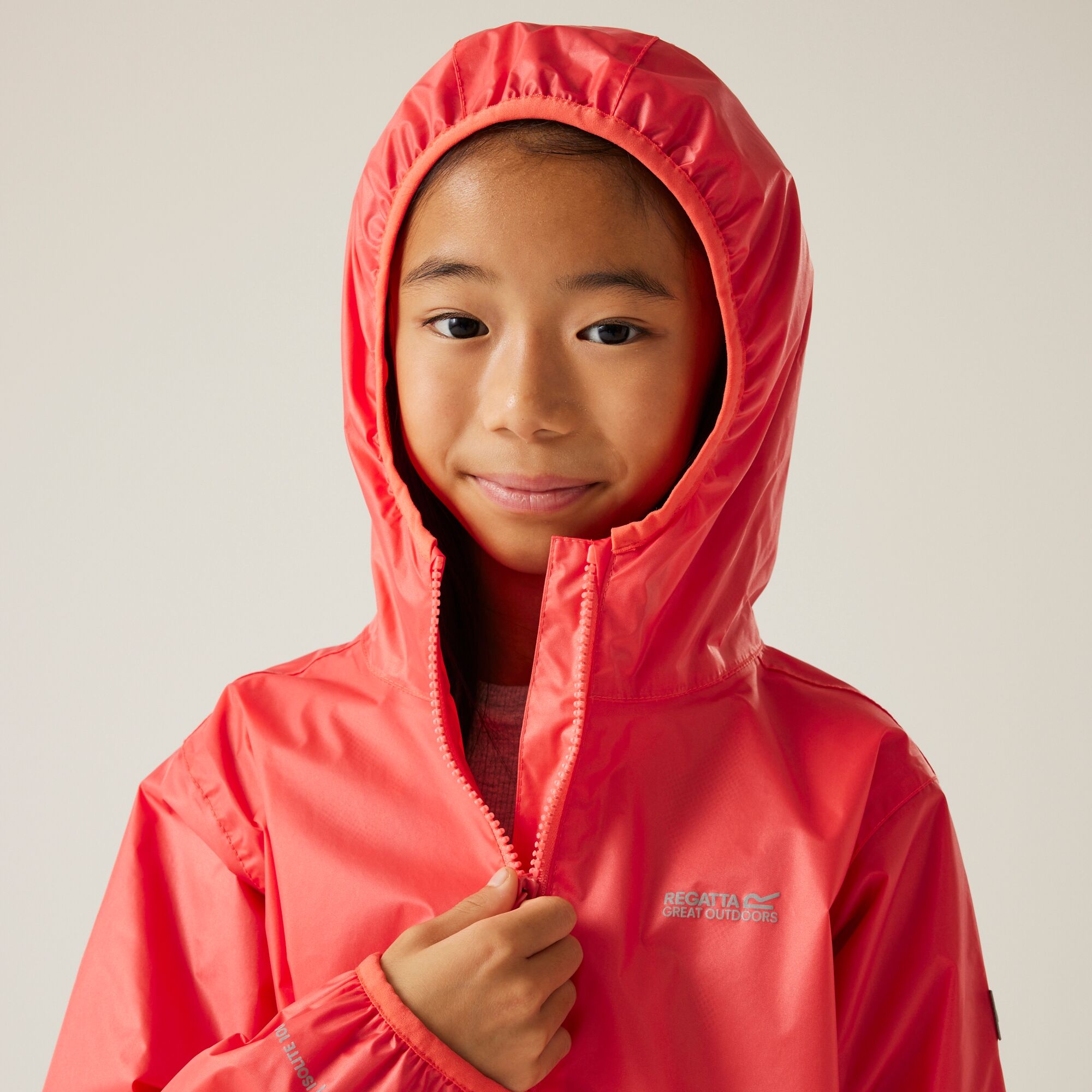 Kids' Lever II Waterproof Packaway Jacket | Peach Bloom