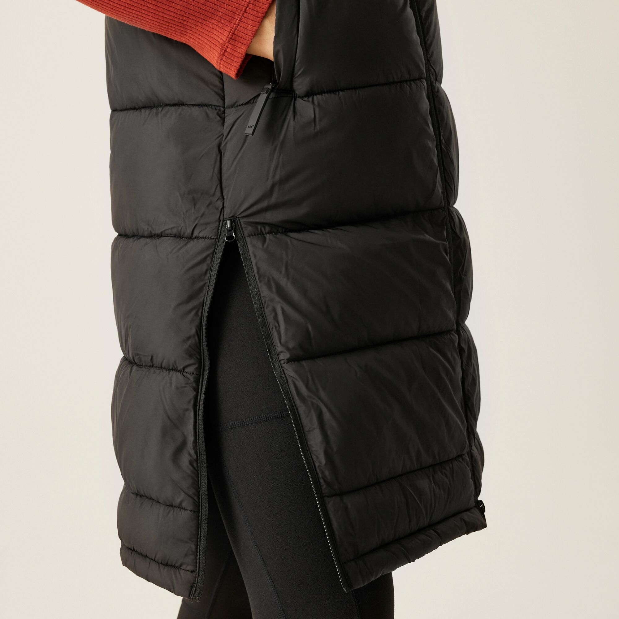 Women's Ganella Quilted Longline Gilet | Black