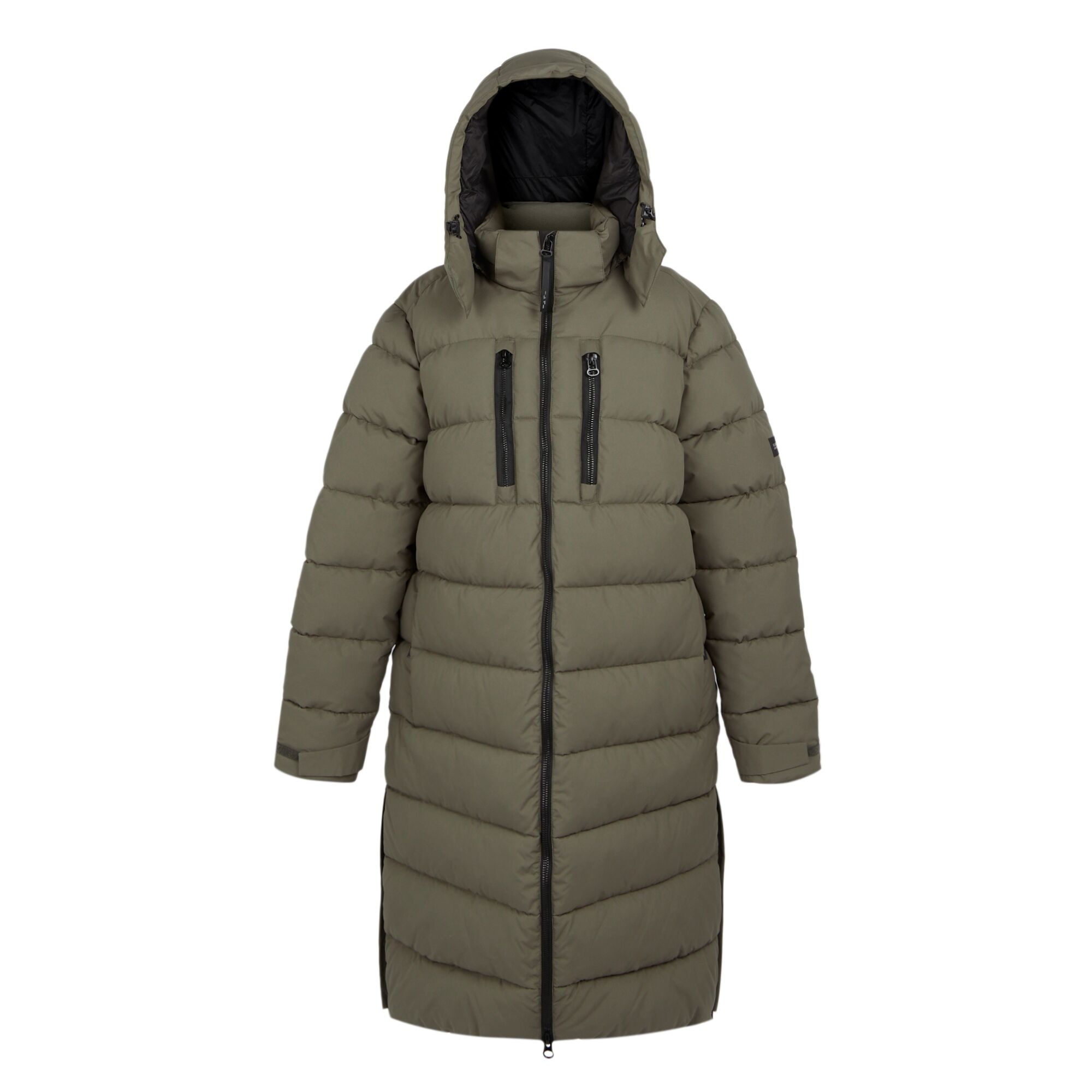 Men's Mottere Longline Padded Jacket | Crocodile Black