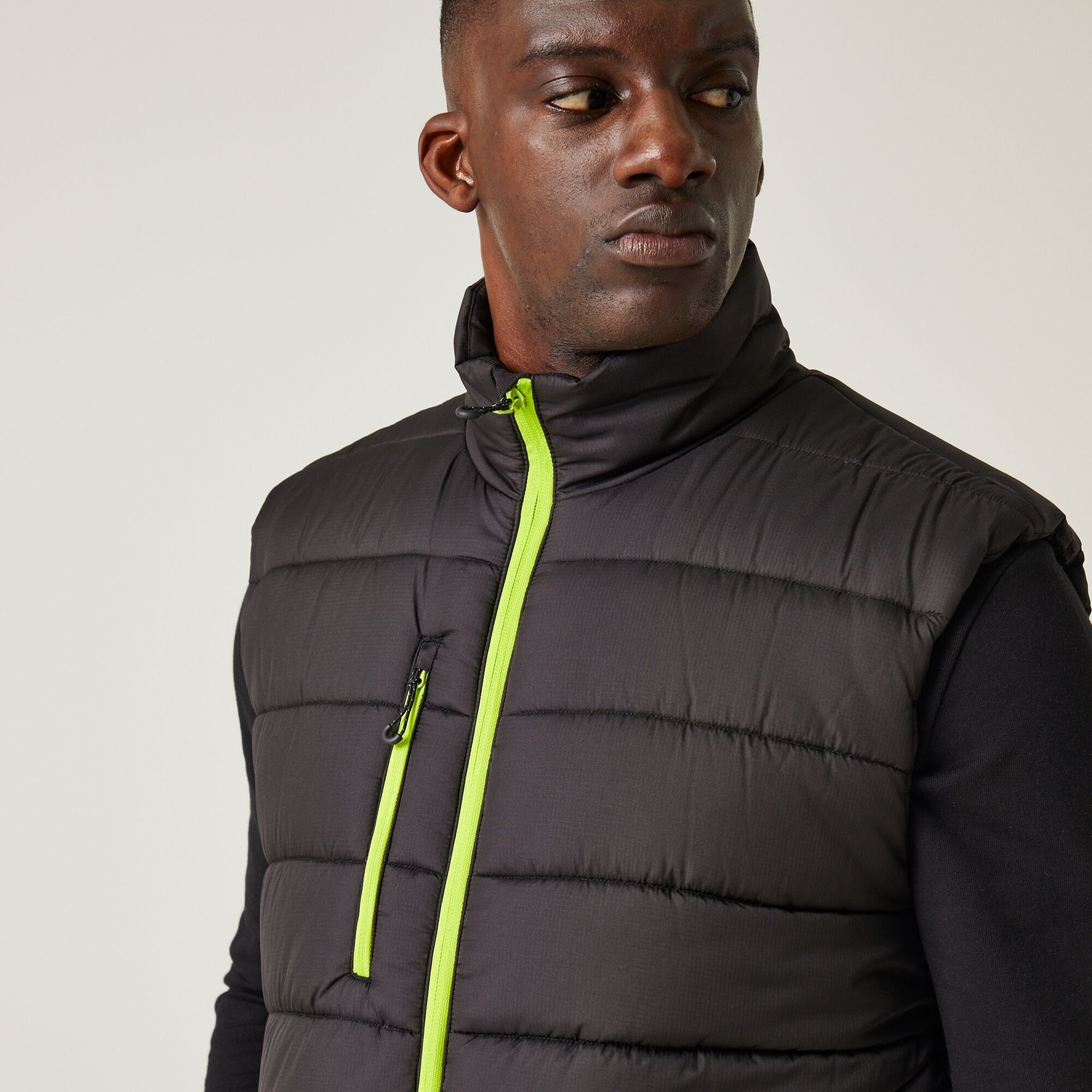 Men's Navigate Thermal Bodywarmer | Black Lime Green