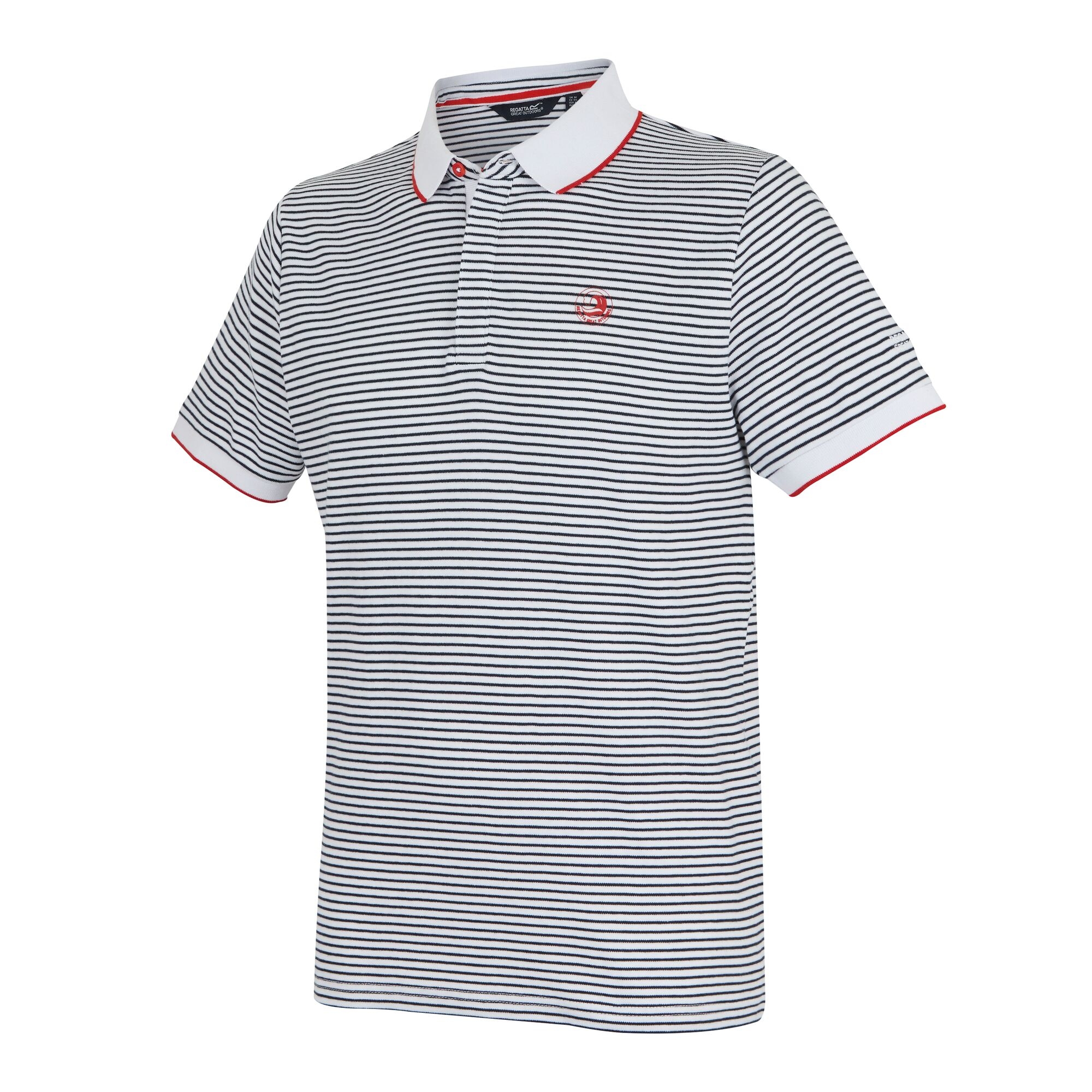 Men's Tiver Polo Shirt | White Navy Stripe