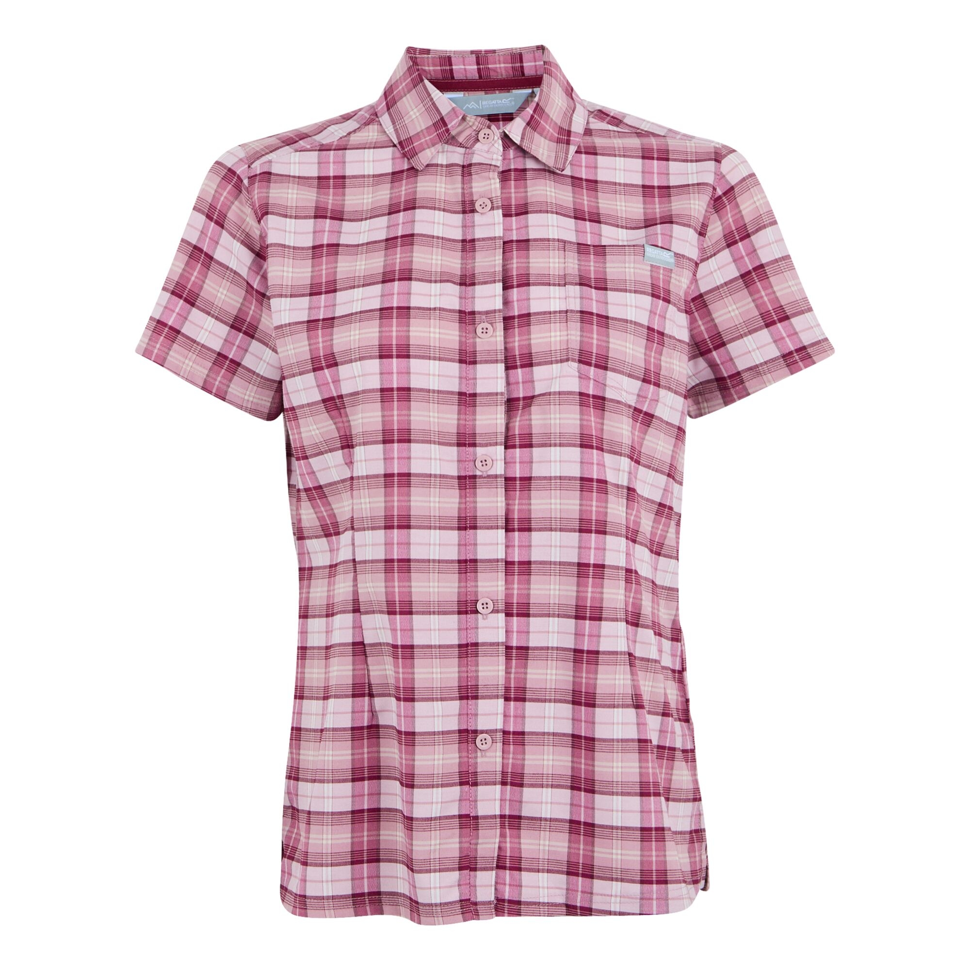 Women's Begarno Short Sleeve Shirt | Lilas Beaujolais Check