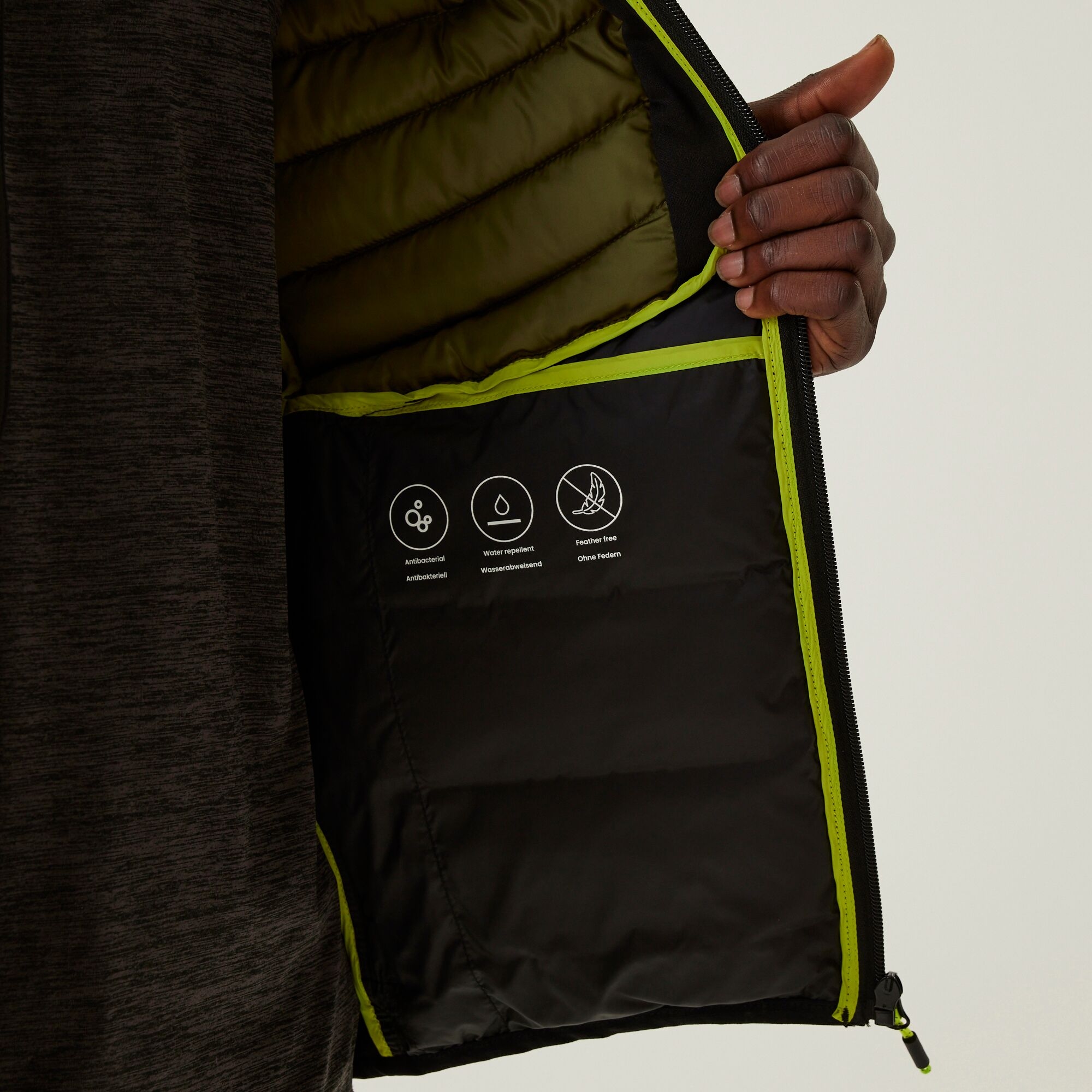 Men's Leedre Hybrid Gilet | Nephrite Green Black