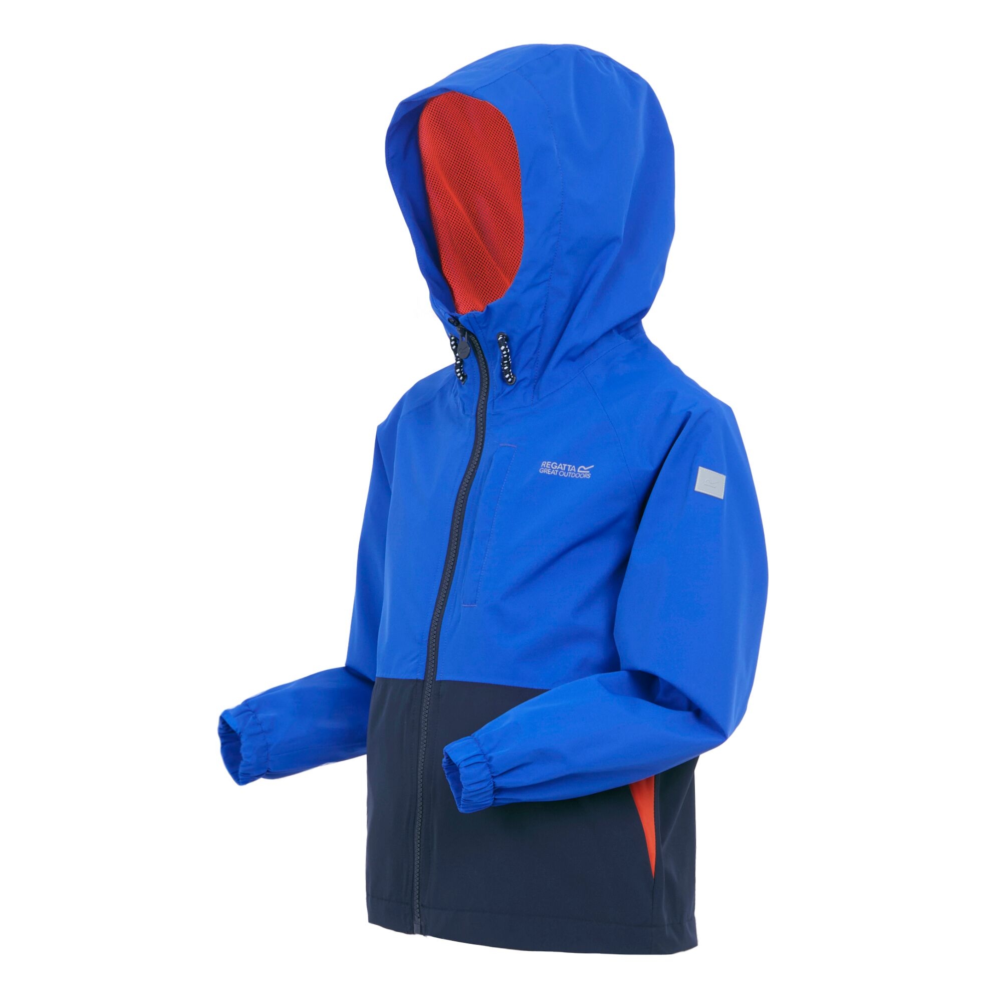 Kids' Hanleigh II Waterpoof Jacket | Olympian Blue Navy Tangerine Tango