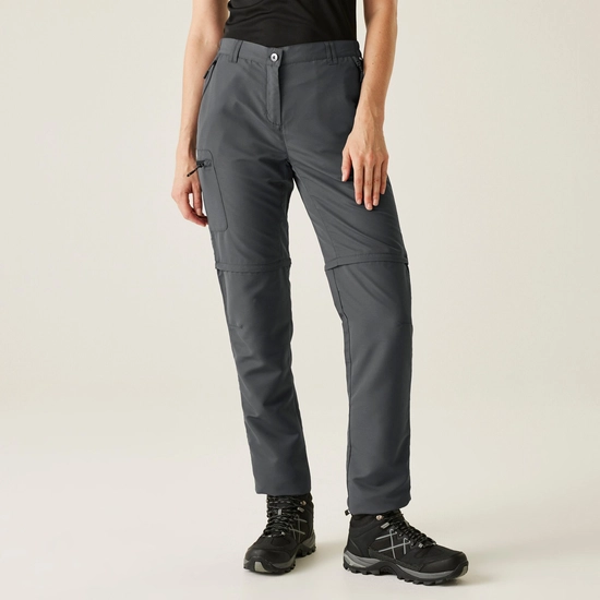 Women's Chaska III Zip Off Walking Trousers | Seal Grey