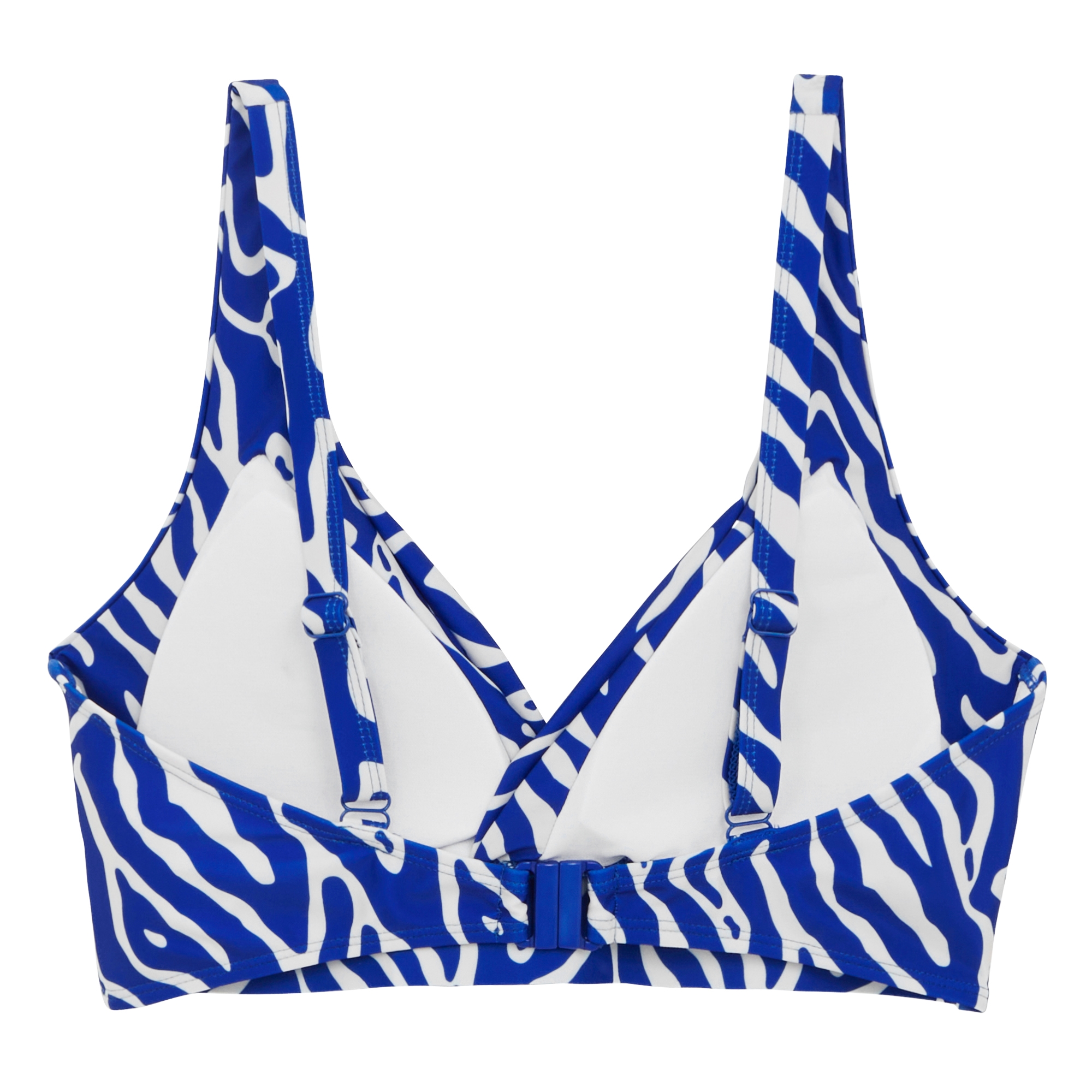 Women's Paloma Bikini Top | Brightest Blue Abstract Print