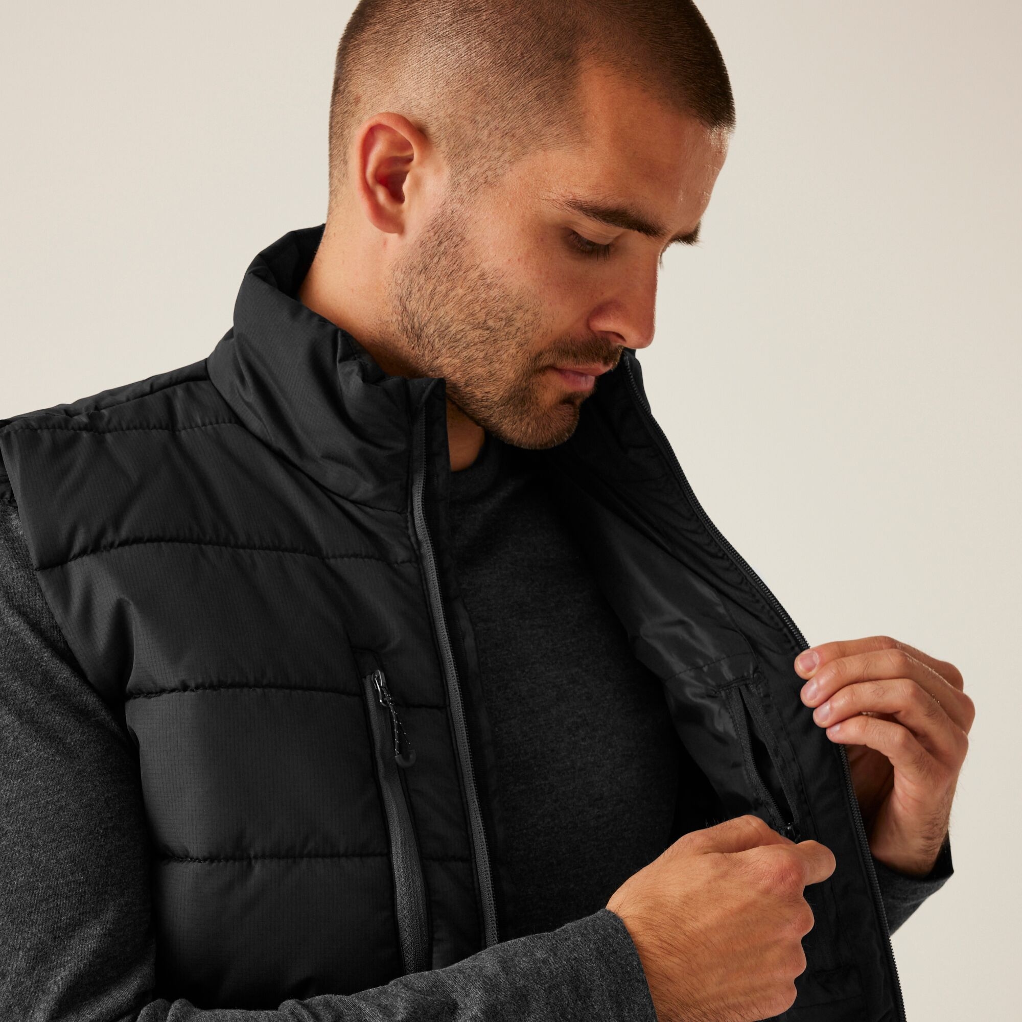 Men's Navigate Thermal Bodywarmer | Black Seal Grey