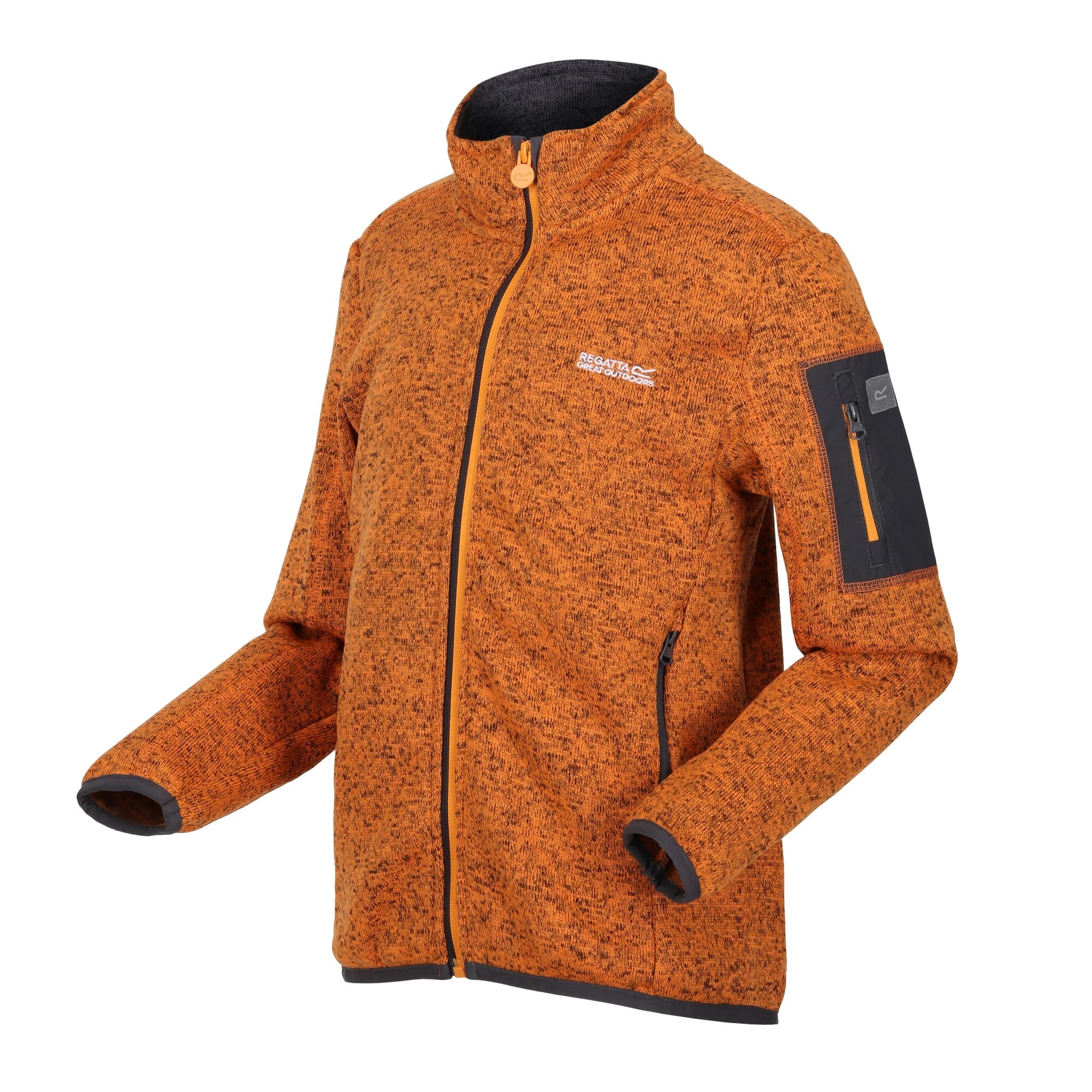 Kids' Newhill Full Zip Fleece | Orange Pepper