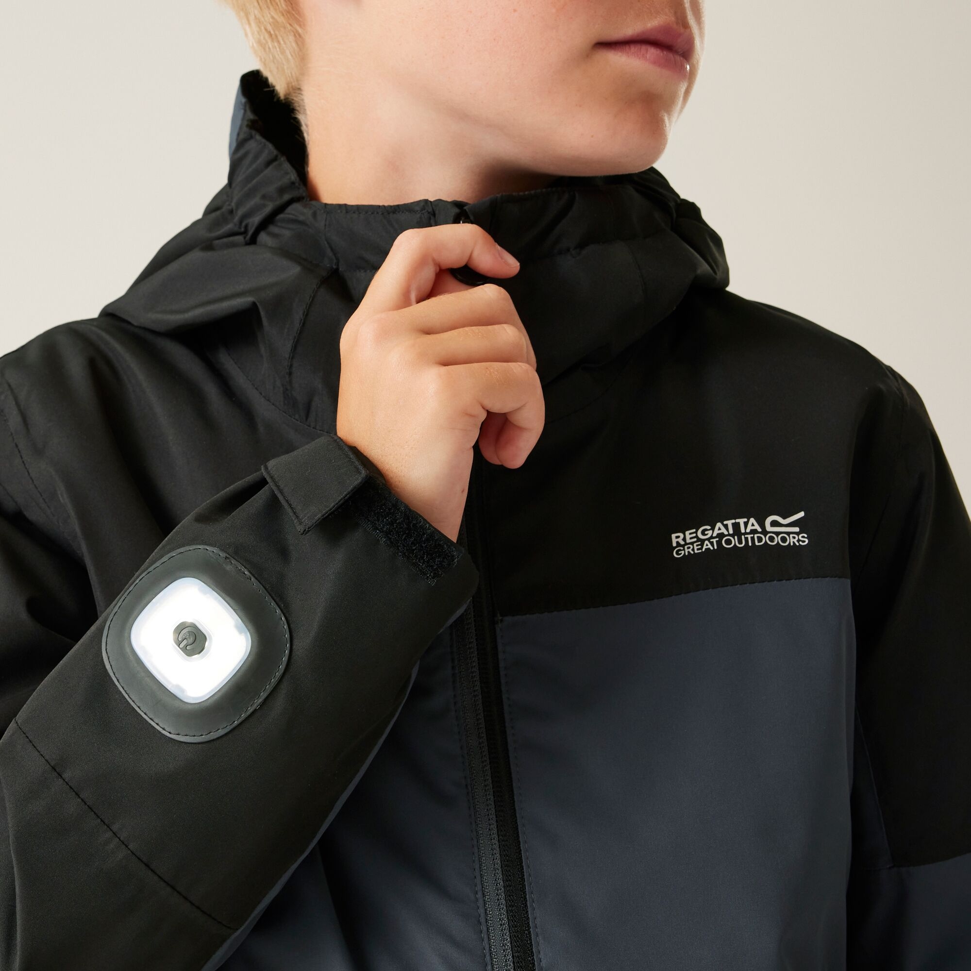 Kids' Beamz IV Waterproof Jacket | Seal Grey Black