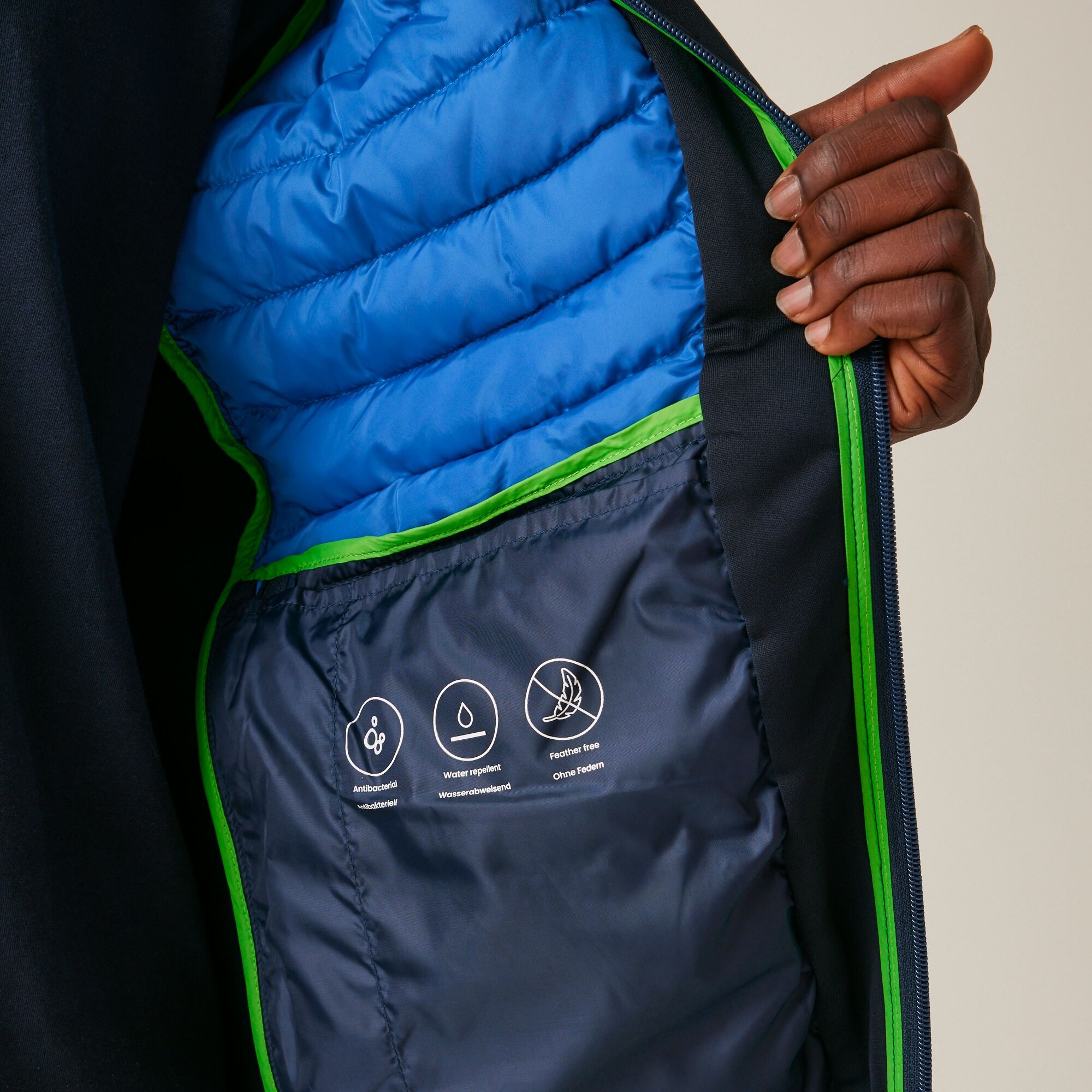Men's Leedre Hybrid Hooded Jacket | Olympian Blue Navy