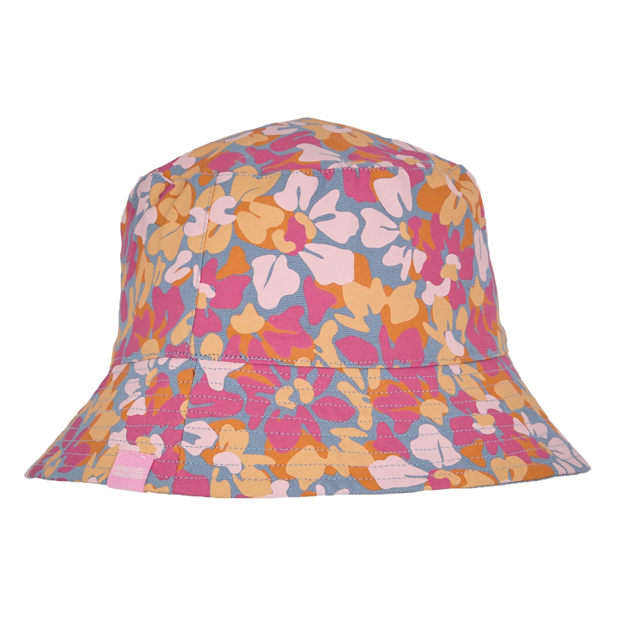 Women's Reversible Bucket Hat | Summer Floral Print Chambray Blue