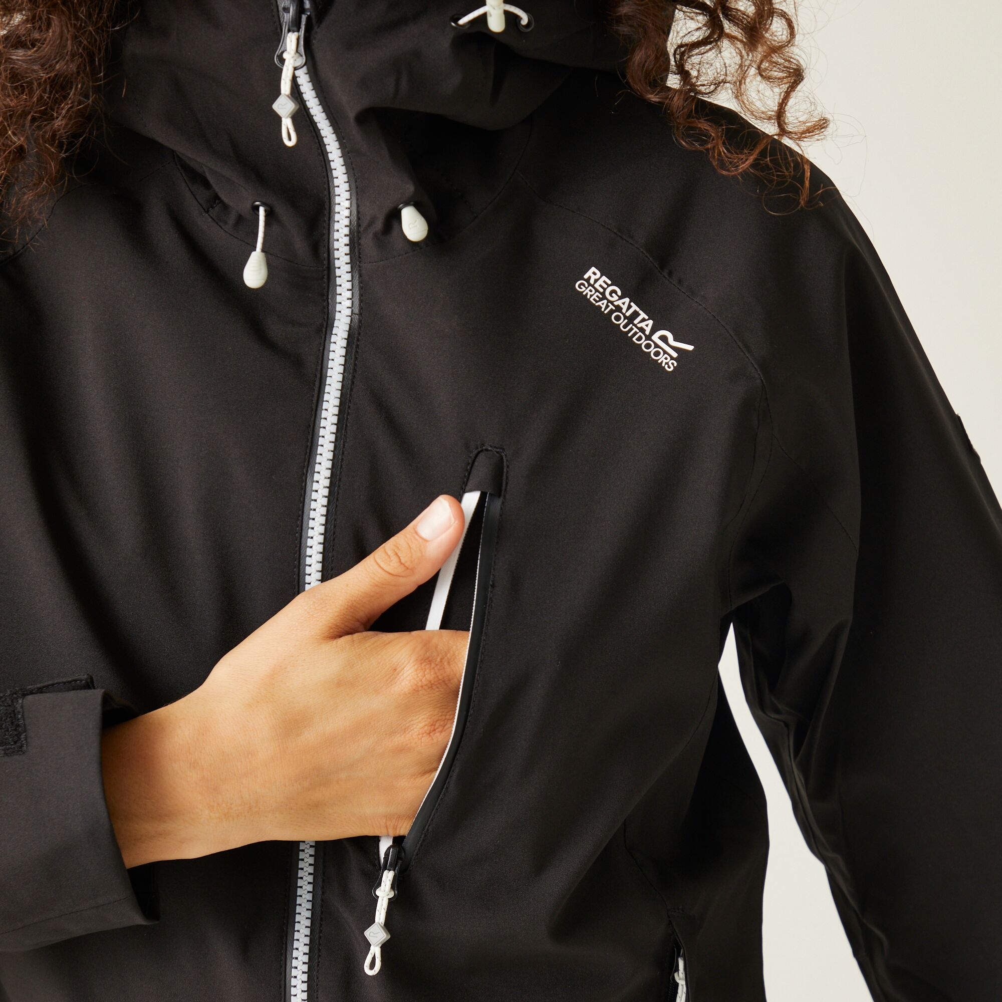 Women's Birchdale Waterproof Jacket | Black White