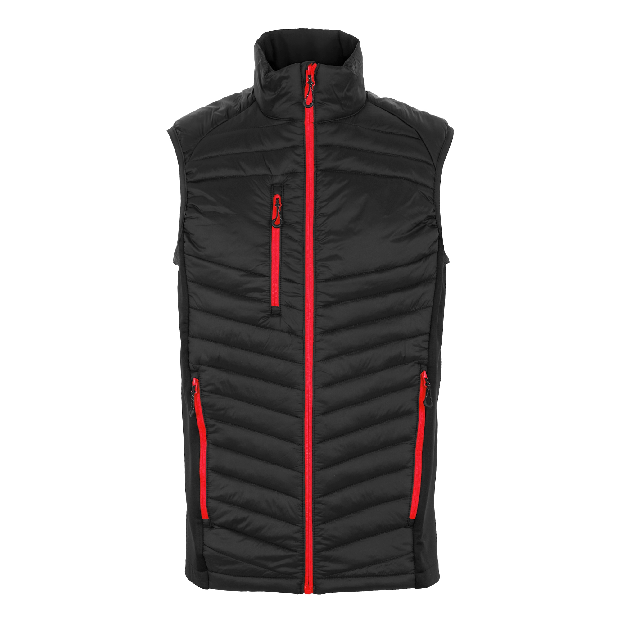 Men's Navigate Hybrid Bodywarmer | Black Classic Red