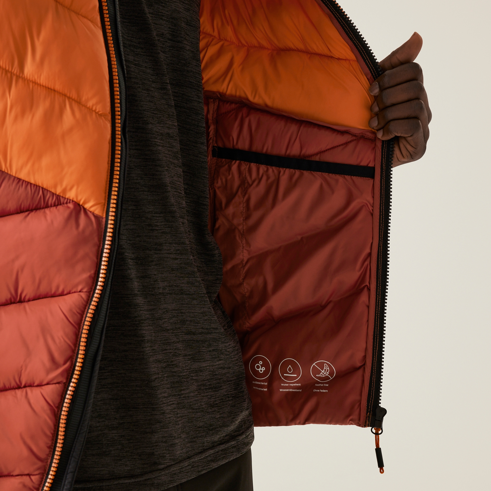 Men's Dalent Insulated Hooded Jacket | Fox Red Ochre