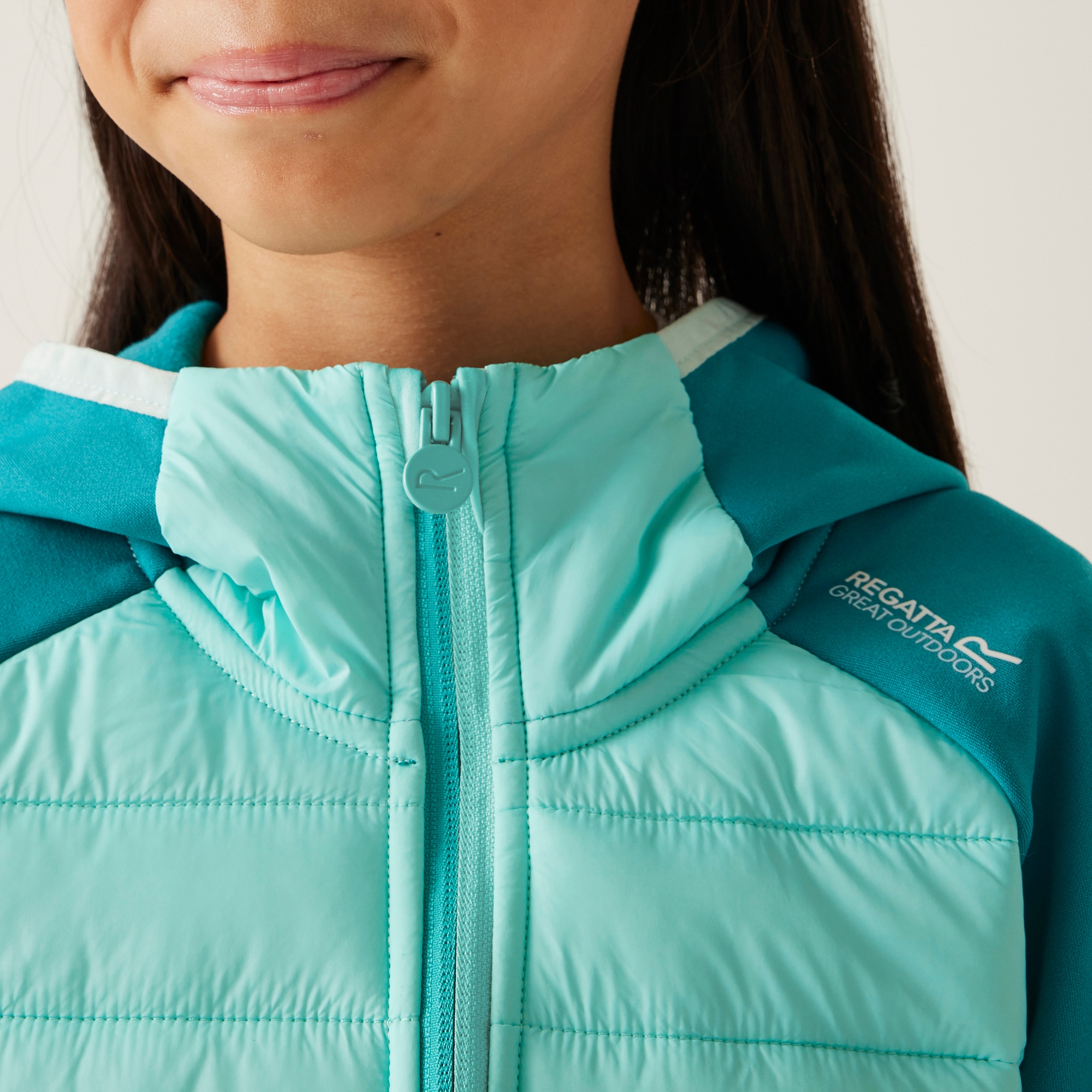 Kids' Kielder IX Hybrid Jacket | Turquoise Aruba Blue Exotic Plume