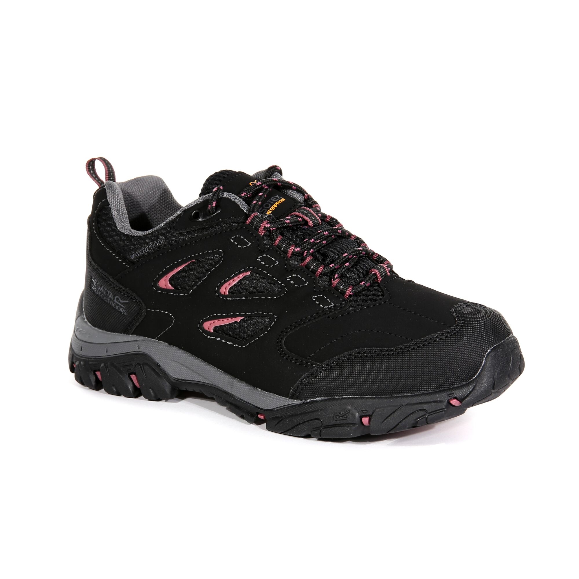 Women's Holcombe Waterproof Low Walking Shoes | Black Deco Rose