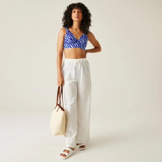 Women's Paloma Bikini Top | Navy White Seeksucker Stripe