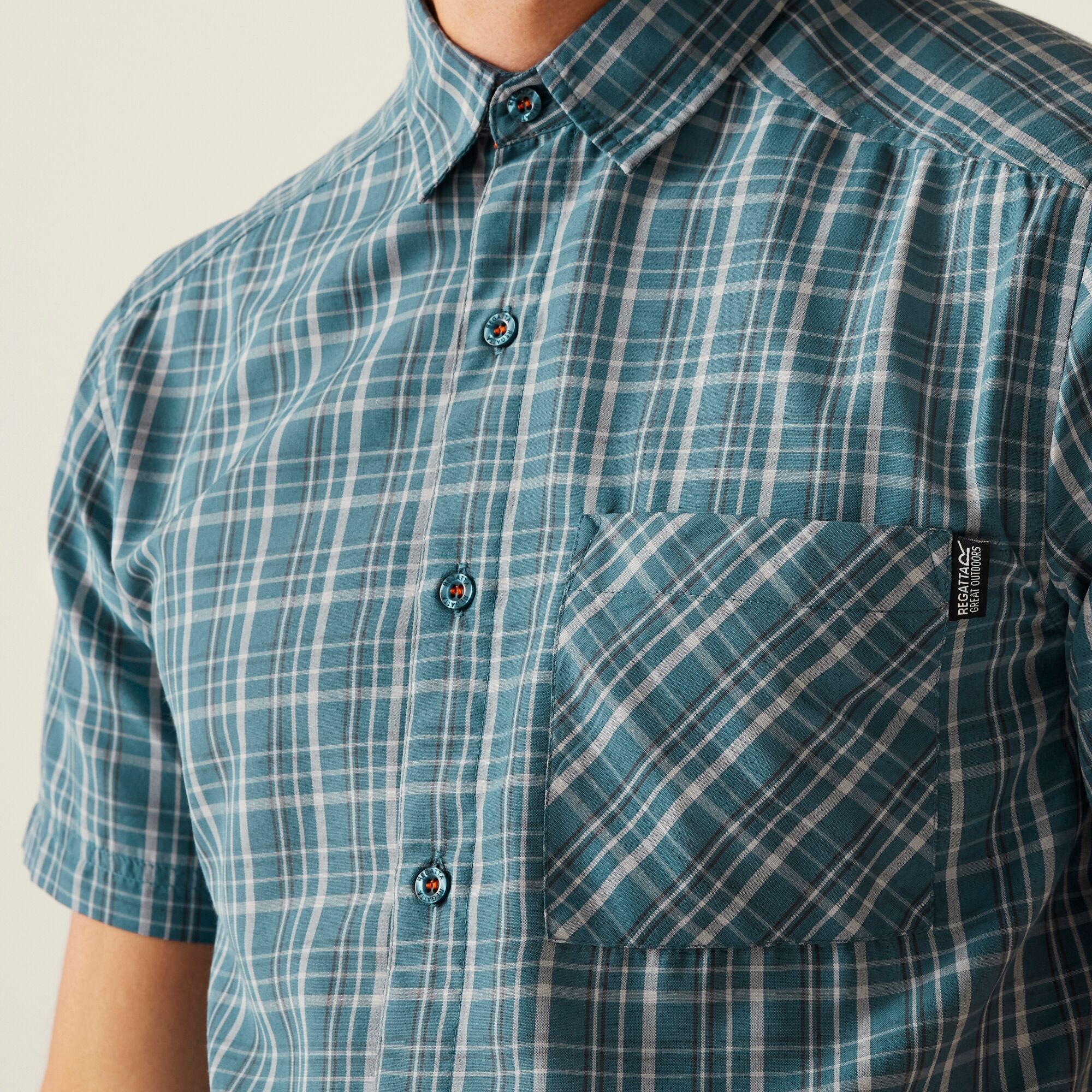Men's Mindano IX Short Sleeve Shirt | Stormy Weather Iceberg Ash Check