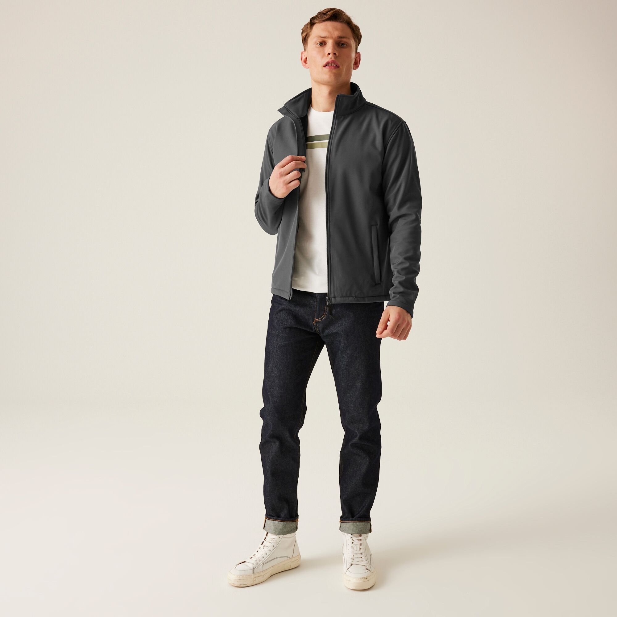 Men's Reid Softshell Jacket | Seal Grey Black