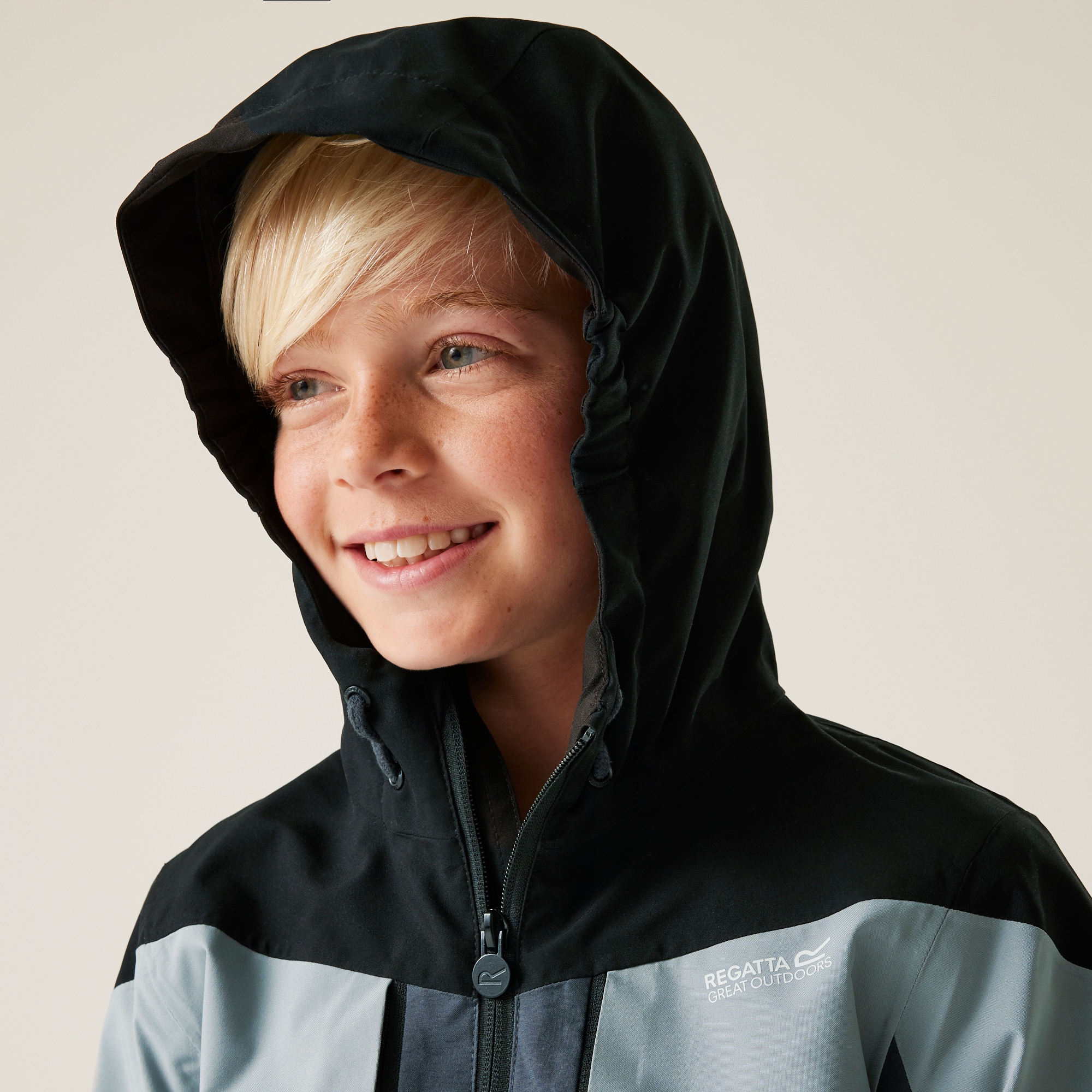 Kids' Highton VI Waterpoof Jacket | Seal Grey Cloudy Grey Black