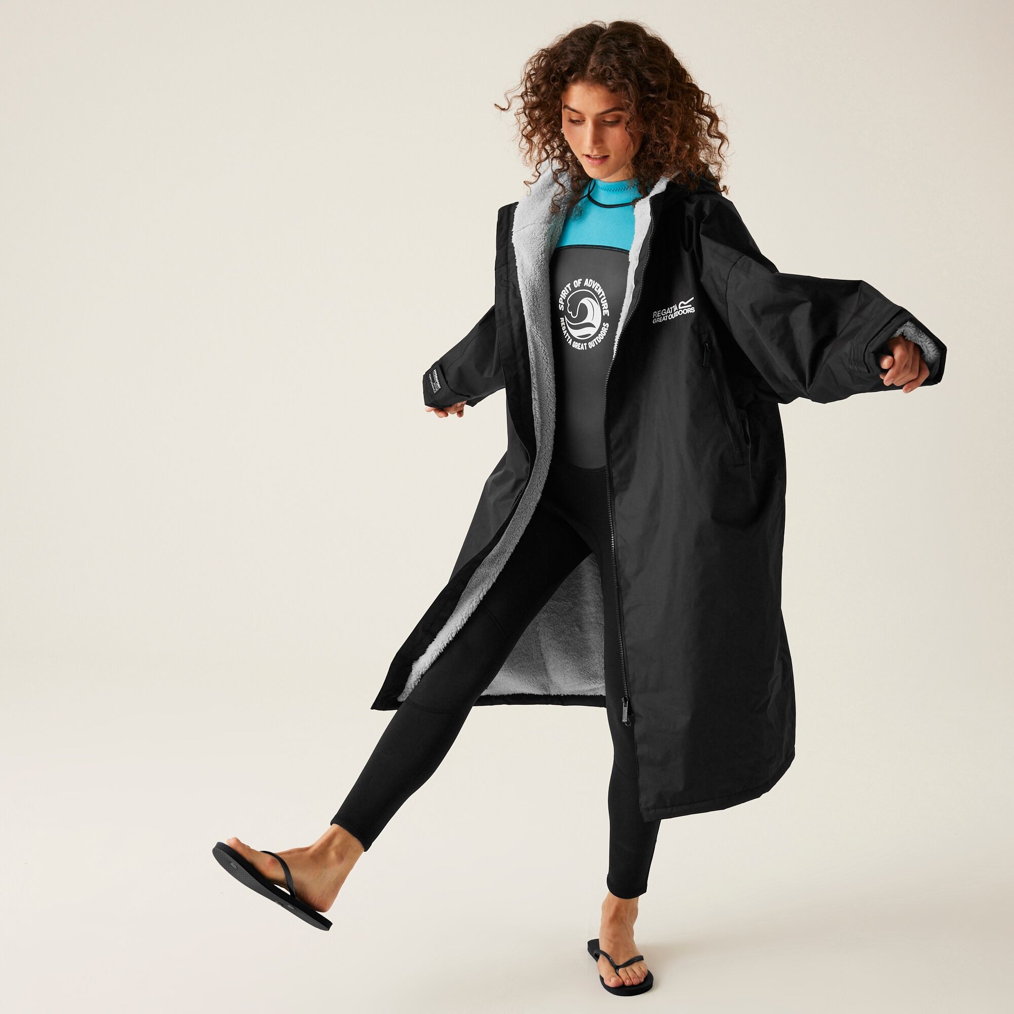 Adult's Waterproof Changing Robe | Black