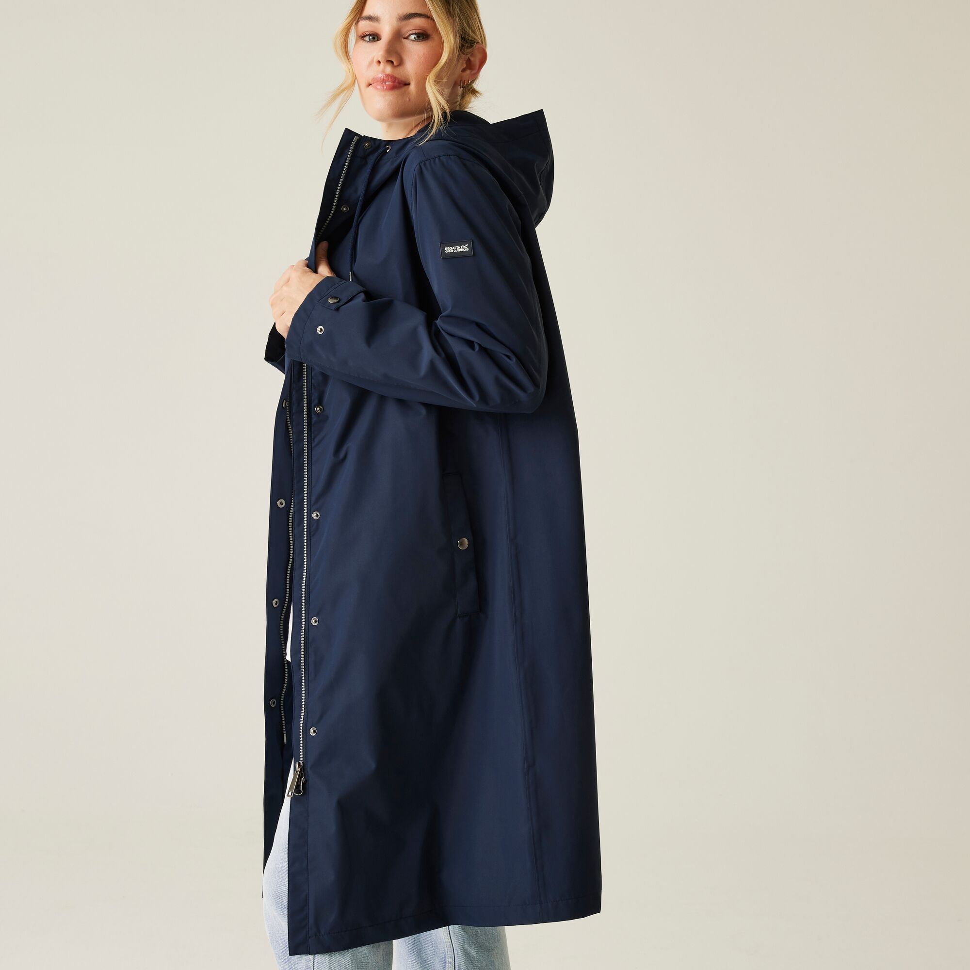 Women's Reinna Long Waterproof Jacket | Navy