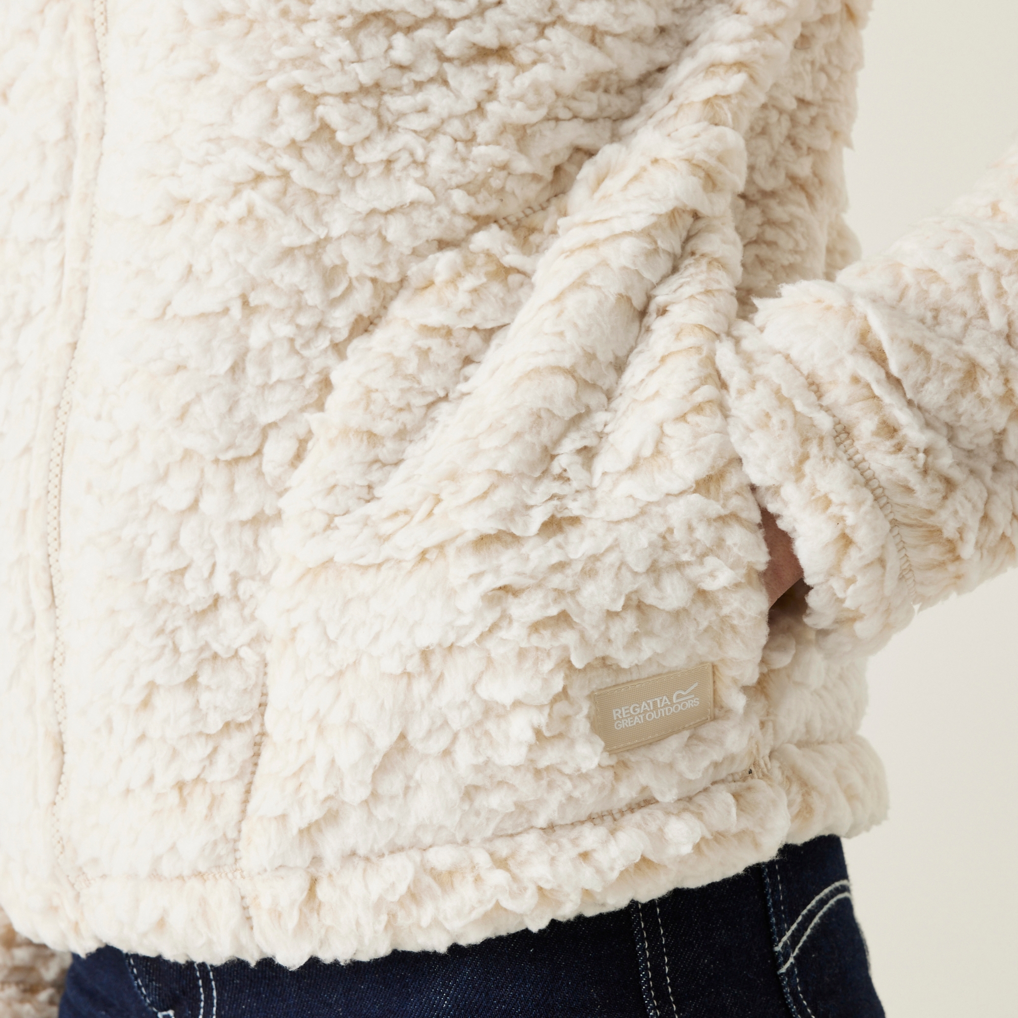 Women's Zelpha Fluffy Hooded Fleece | Light Vanilla