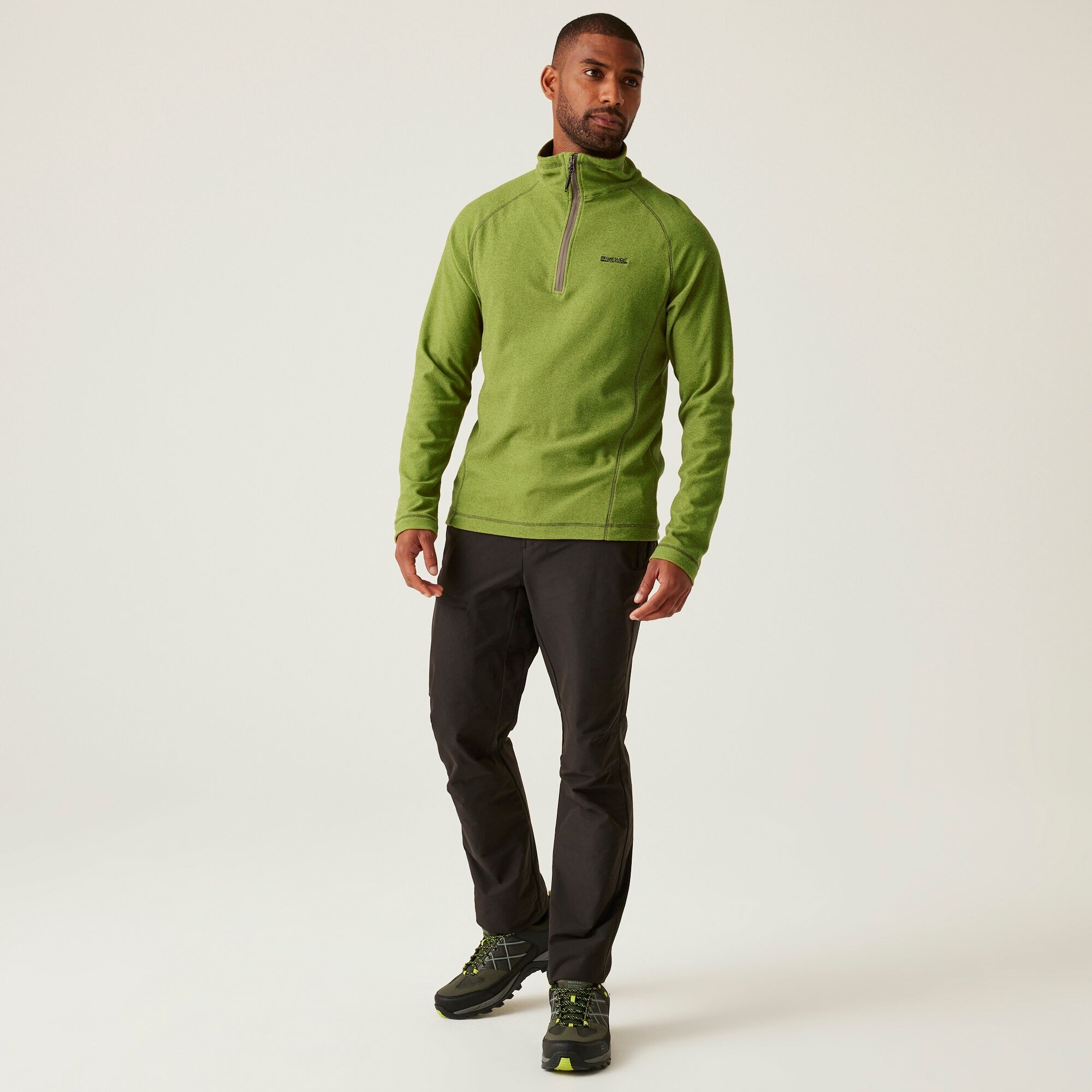 Men's Montes Lightweight Half Zip Fleece | Grenoble Green Nephrite Green