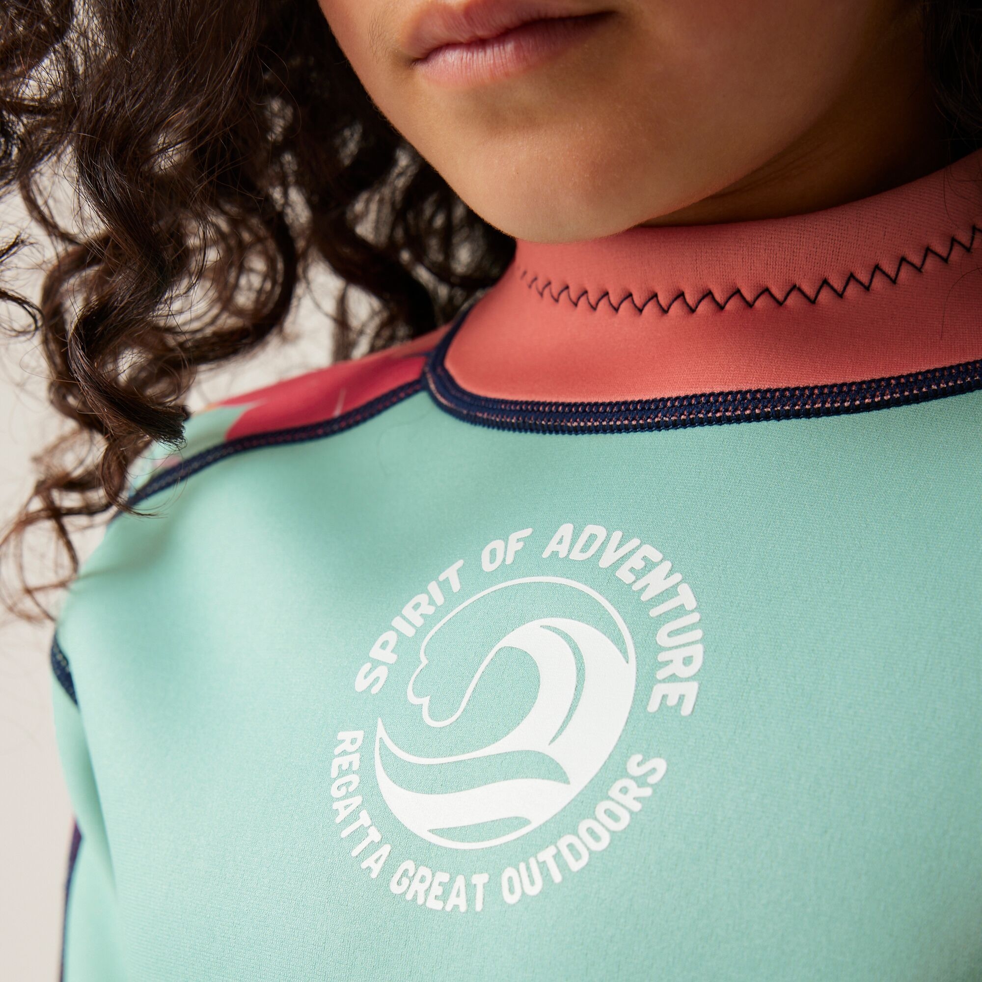 Kids' Wetsuit  | Tropical Leaf Aruba Blue Navy