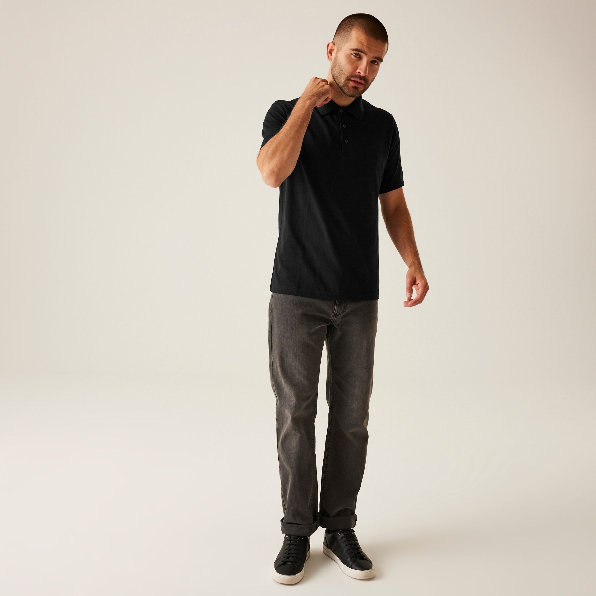 Men's 65/35 SS Polo Top | Black