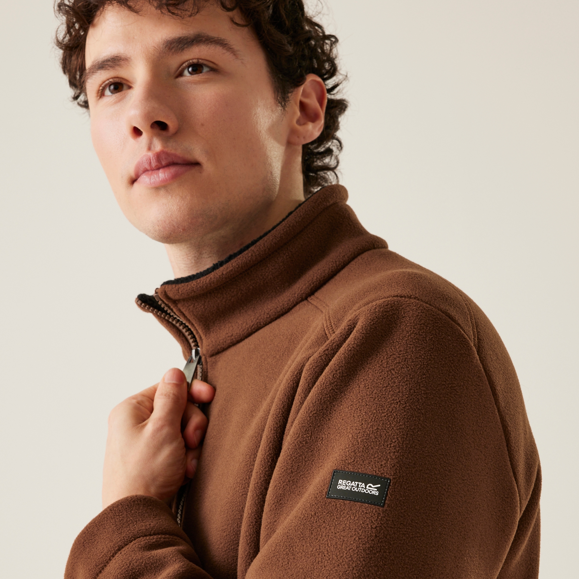 Men's Garrian II Full Zip Fleece | Dark Brown Black
