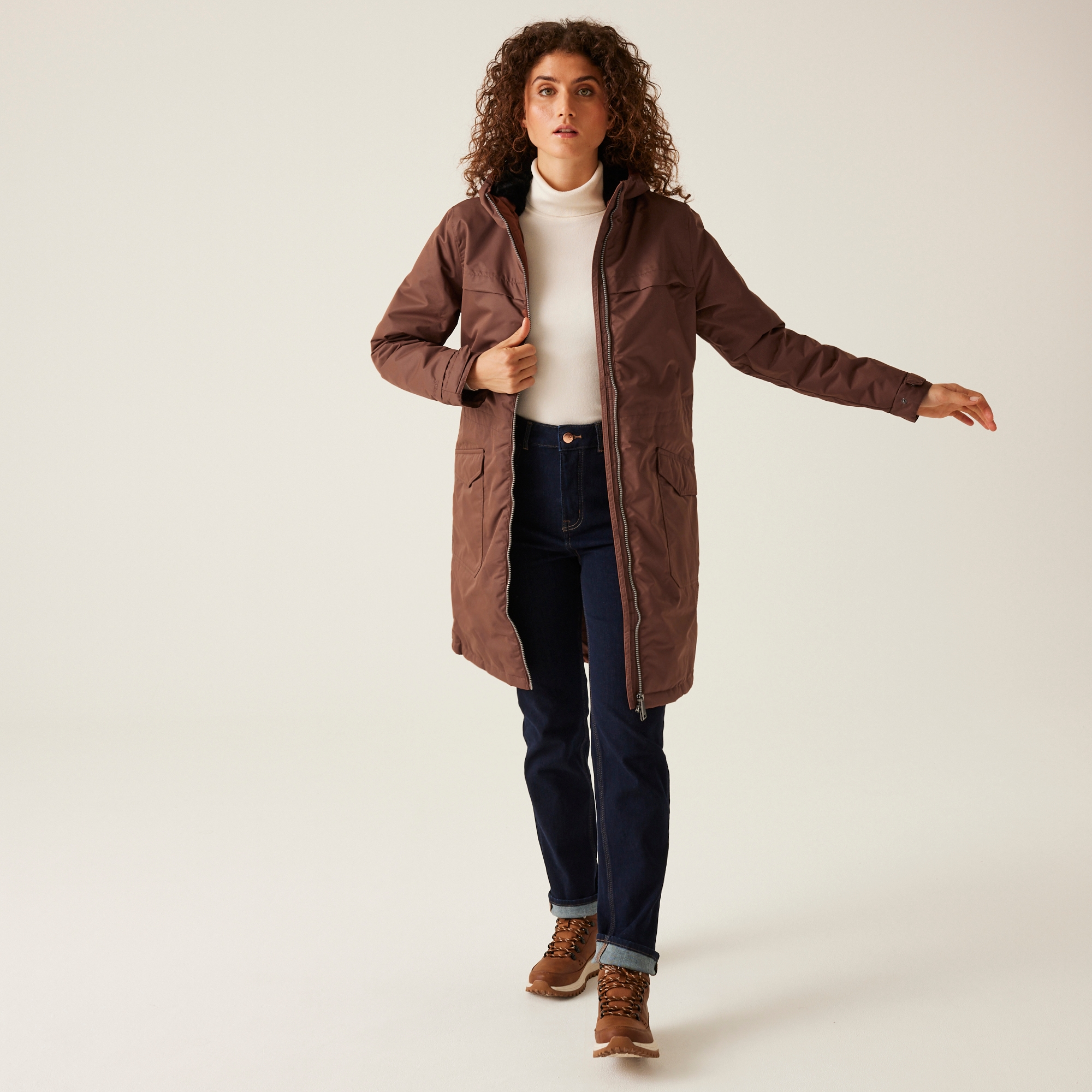 Women's Romine II Waterproof Parka Jacket | Dark Brown Black