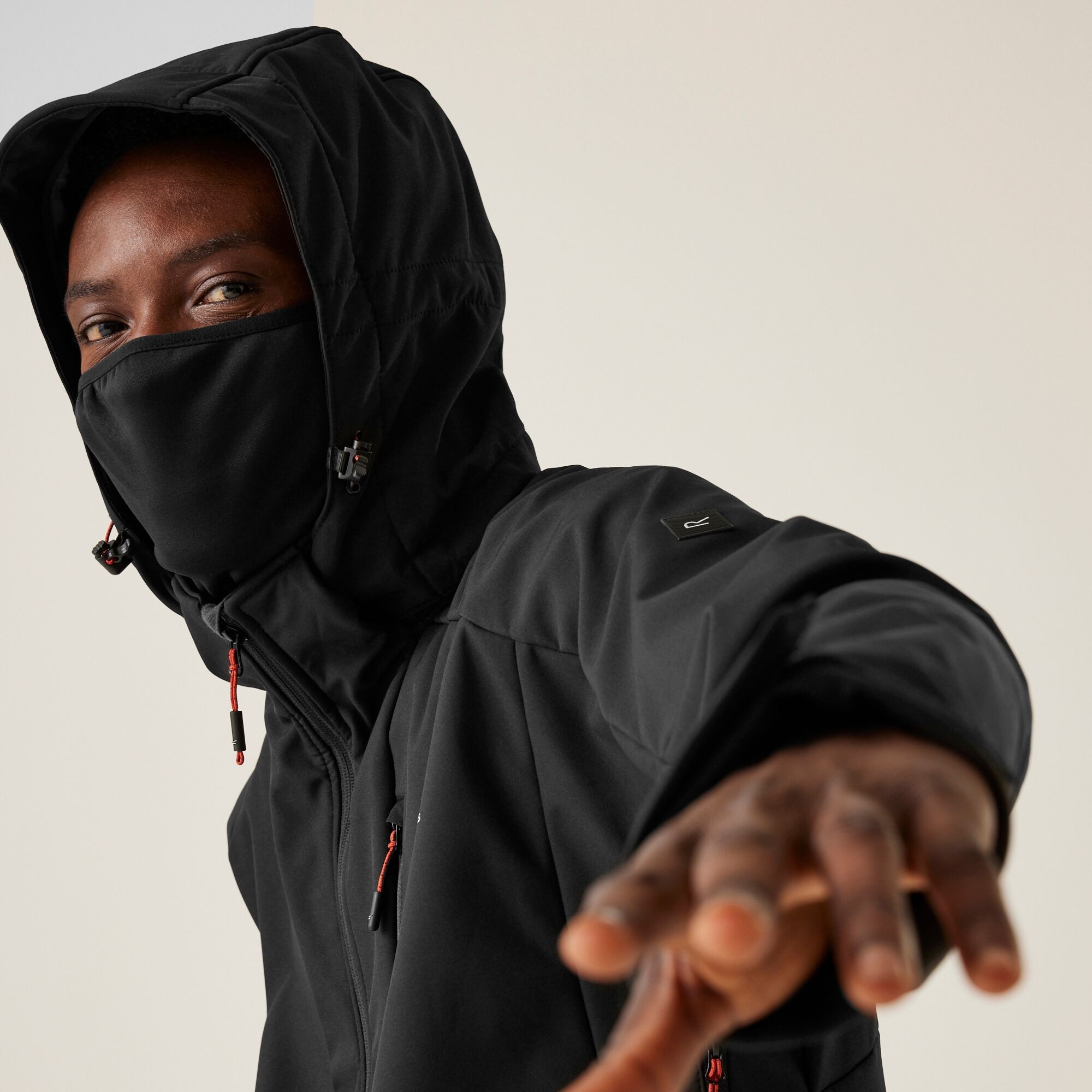Men's Hewitts X Softshell Jacket | Black Red Ochre