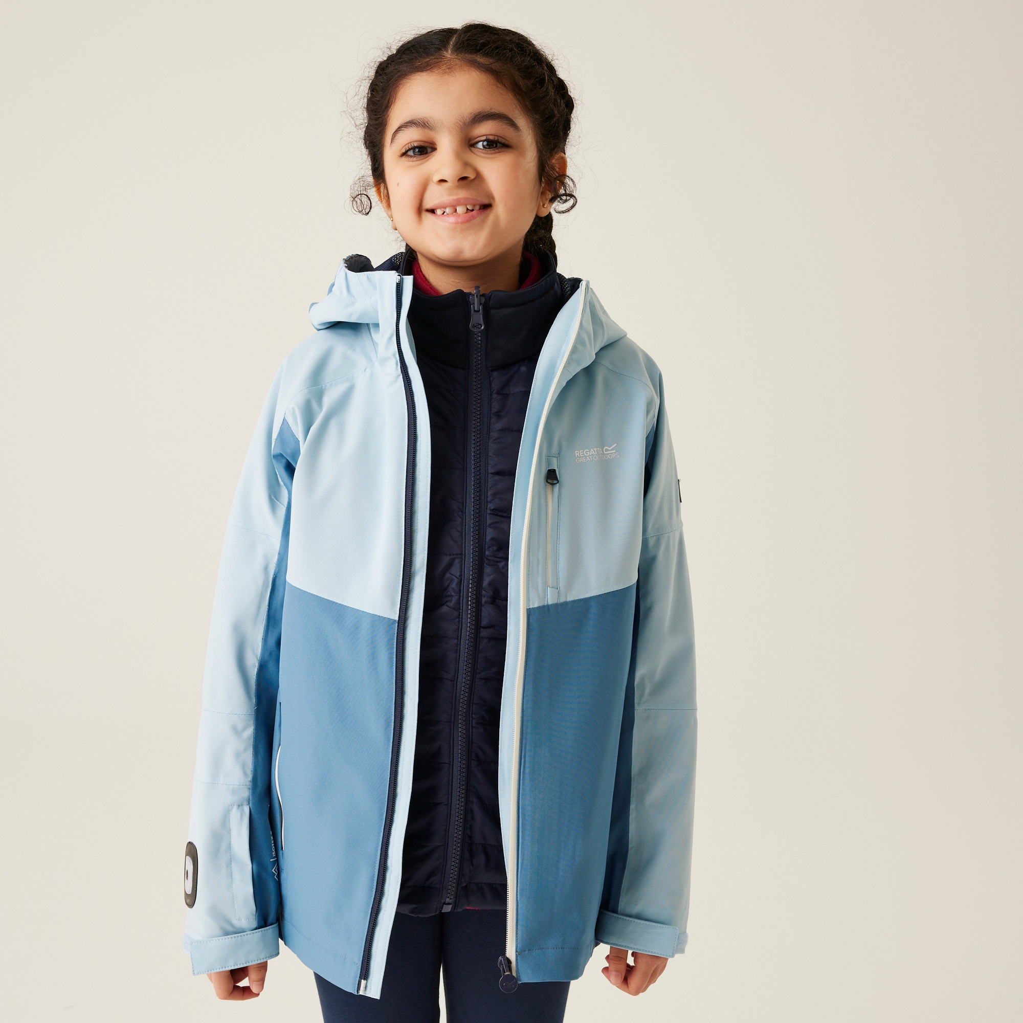 Girls Trekktain 3-in-1 Jacket | Coronet Blue Clear Sky