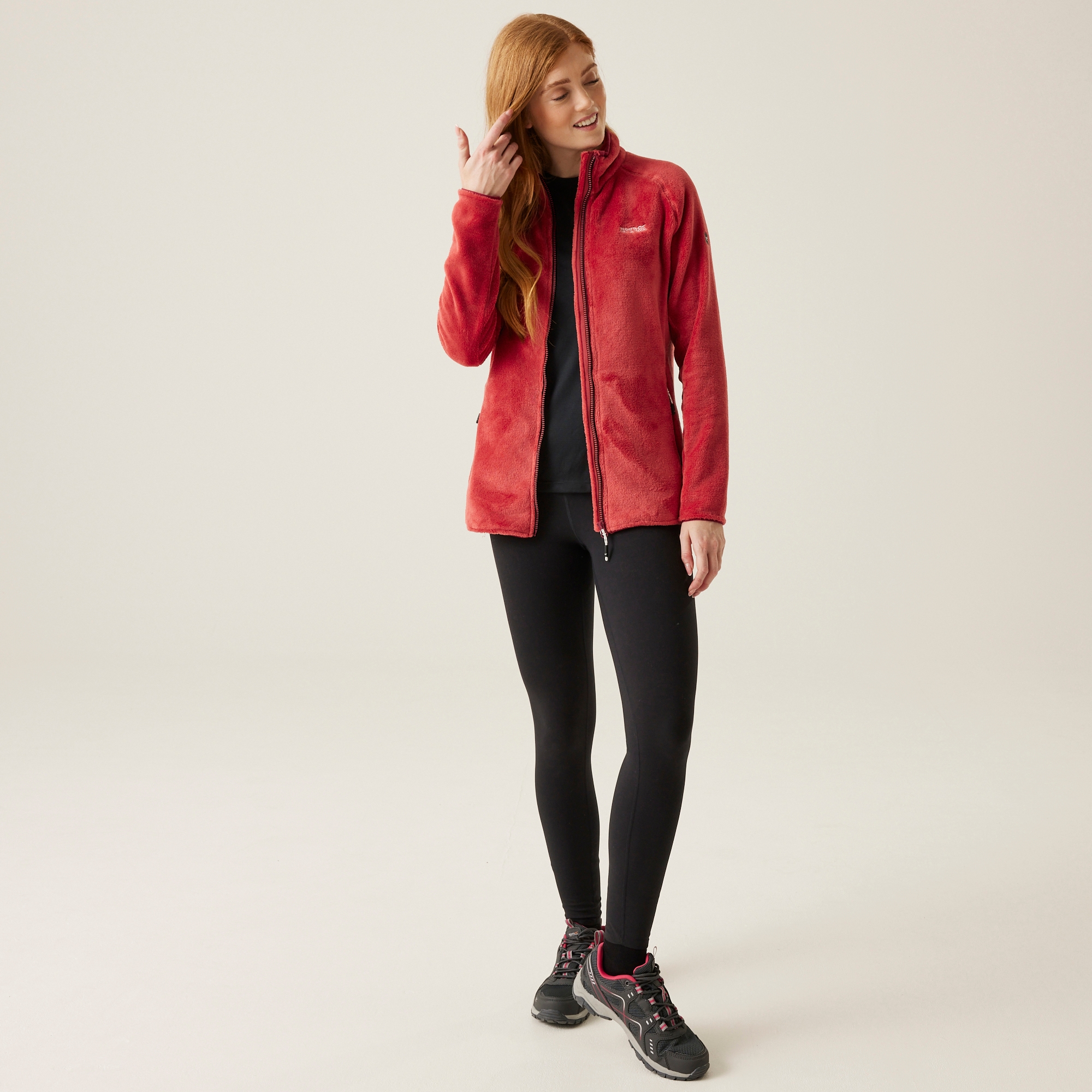 Women's Lakara Fluffy Full Zip Fleece | Mineral Red