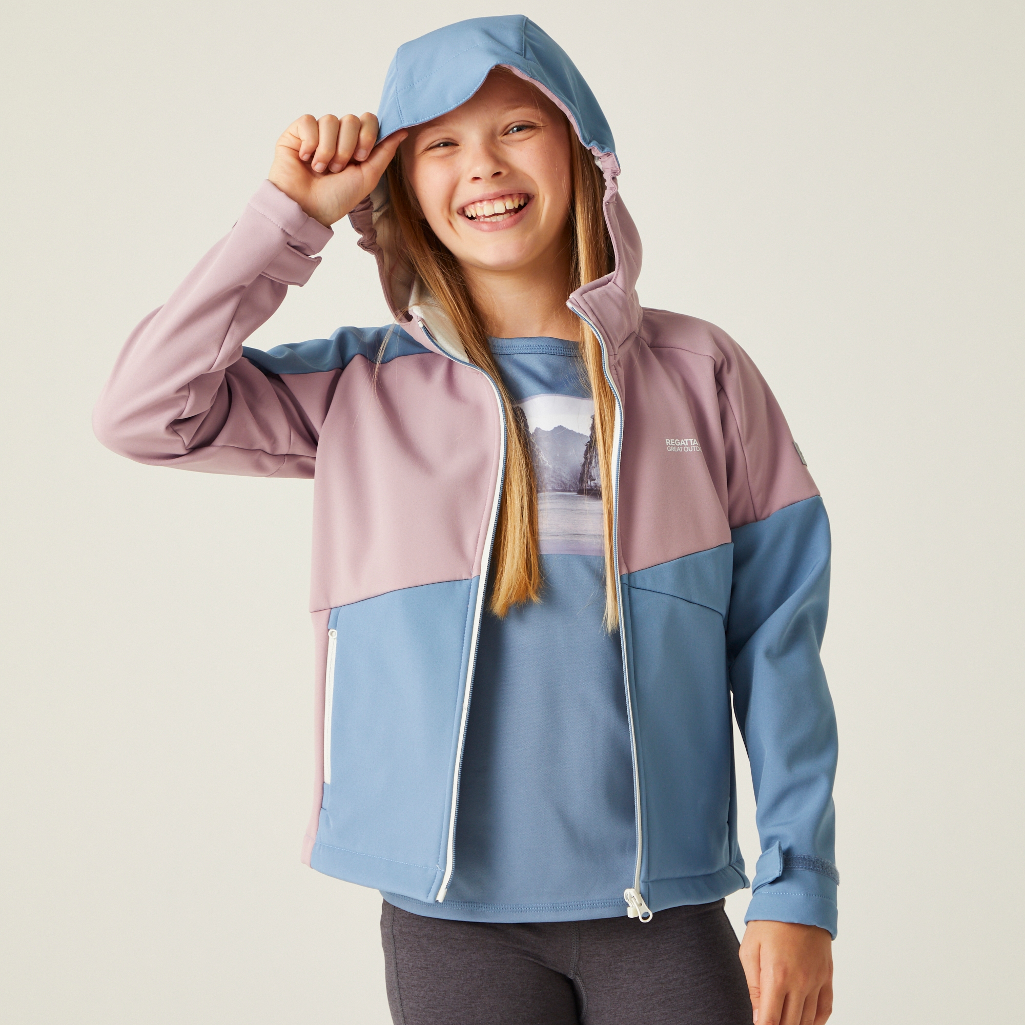 Kids' Acidity VII Softshell Jacket | Heather Coronet Blue