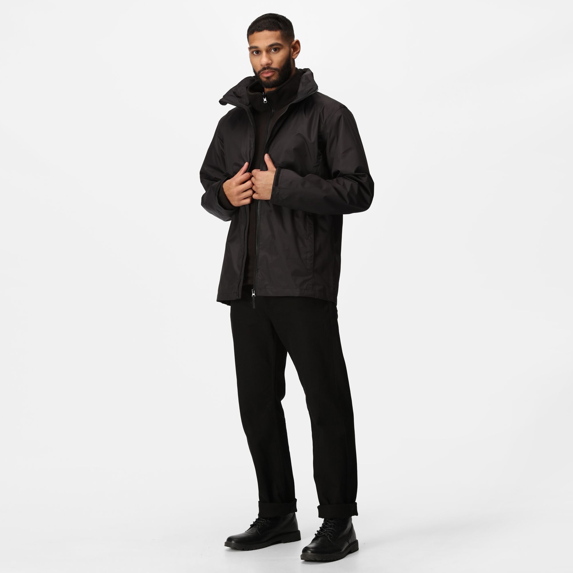 Men's Classic Waterproof 3 in 1 Jacket | Black
