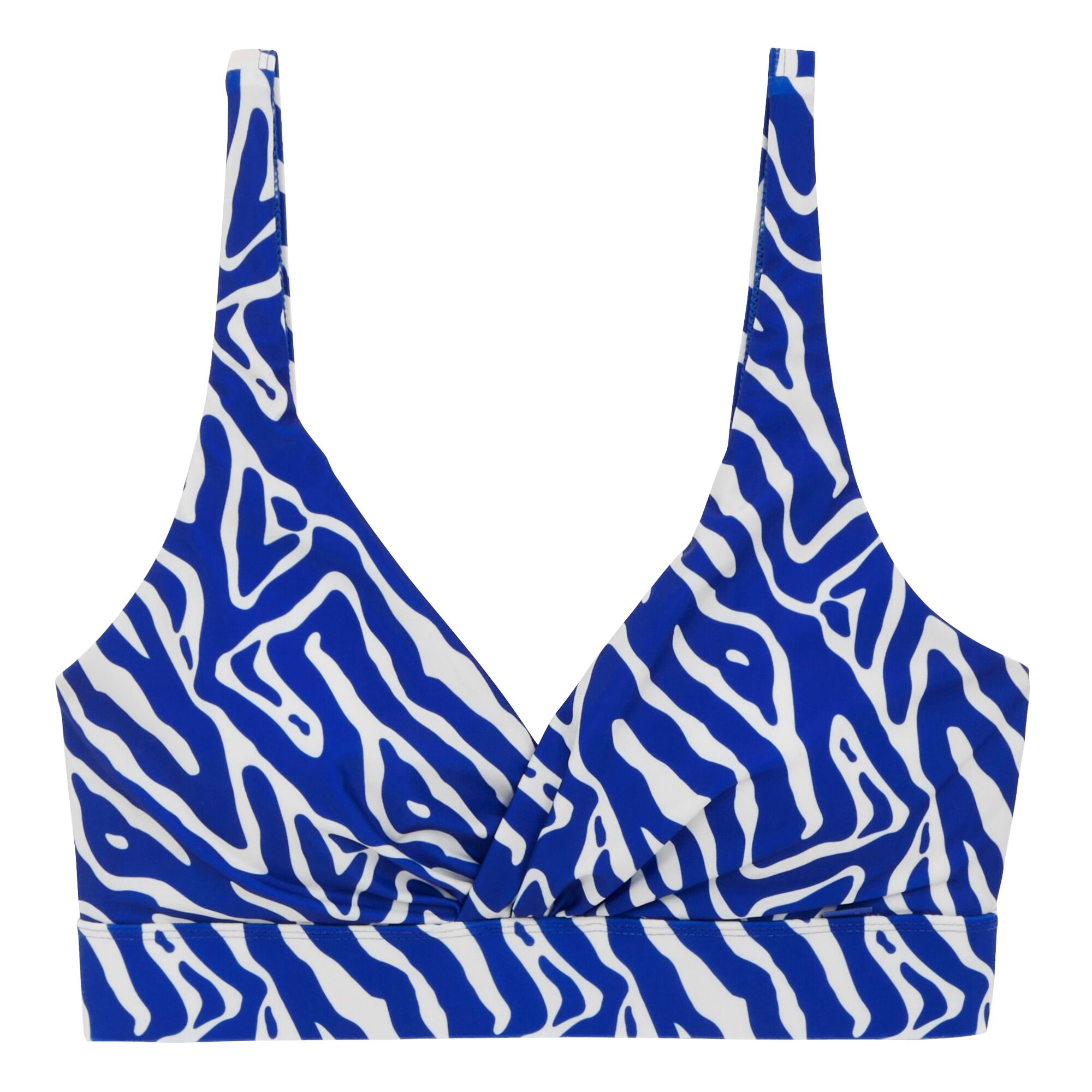 Women's Paloma Bikini Top | Brightest Blue Abstract Print