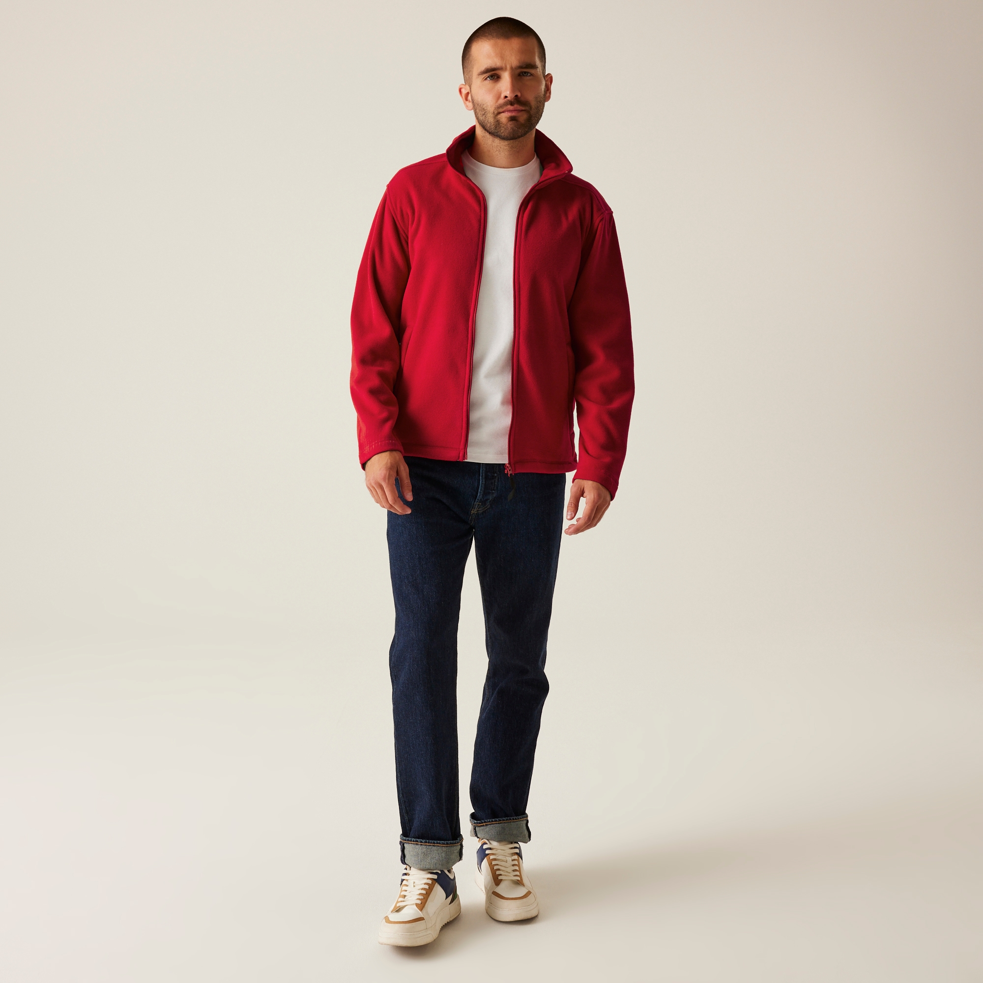 Men's Micro Lightweight Full Zip Fleece | Classic Red