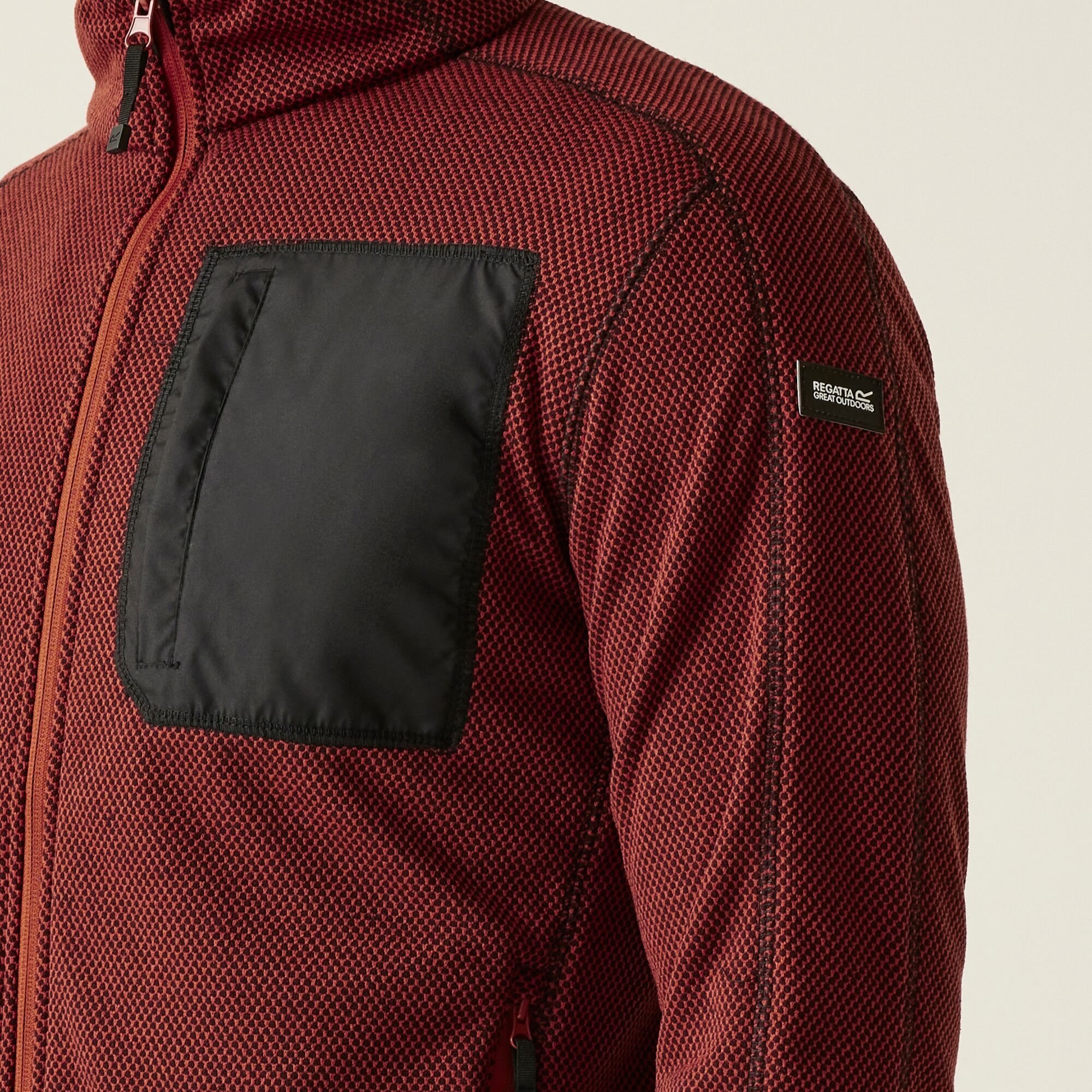 Men's Kitom Full Zip Fleece | Red Ochre Marl