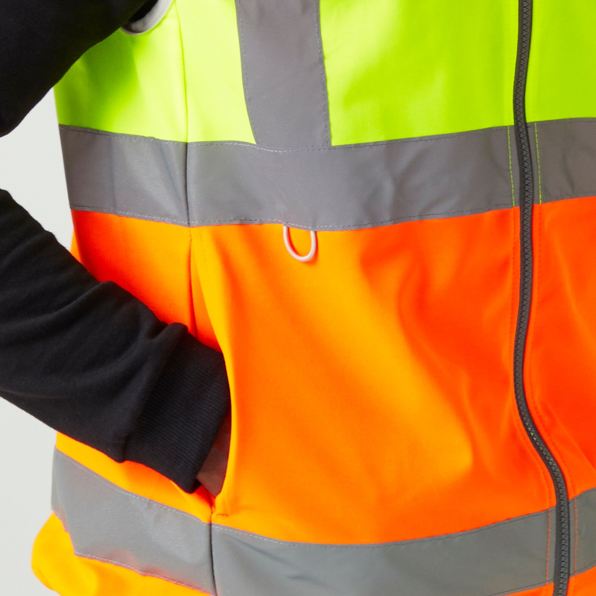 Men's Pro HI-VIS Full Zip Gilet | Yellow Orange