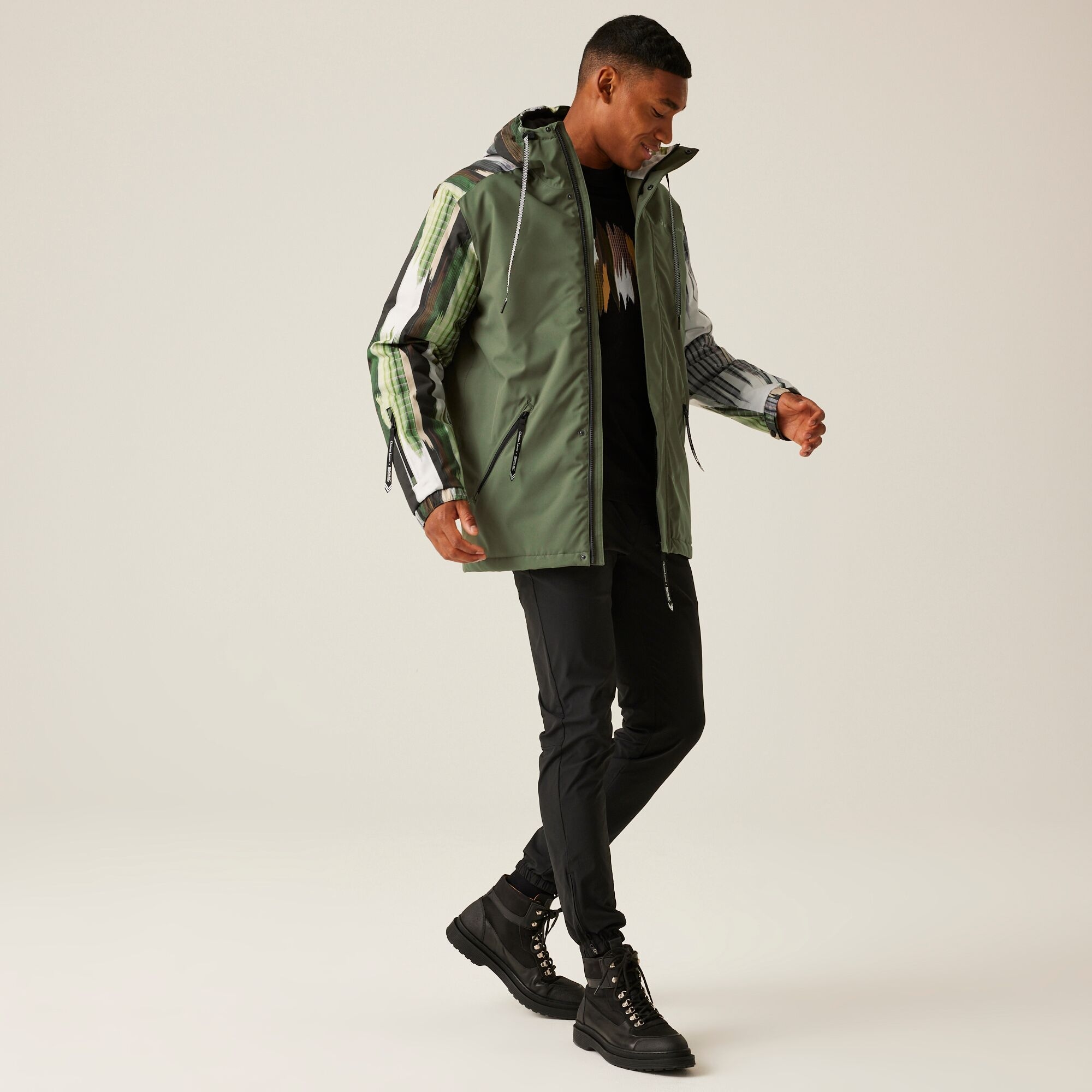 Christian Lacroix - Men's Lunel Waterproof Padded Jacket | Thyme Leaf Kimono Print