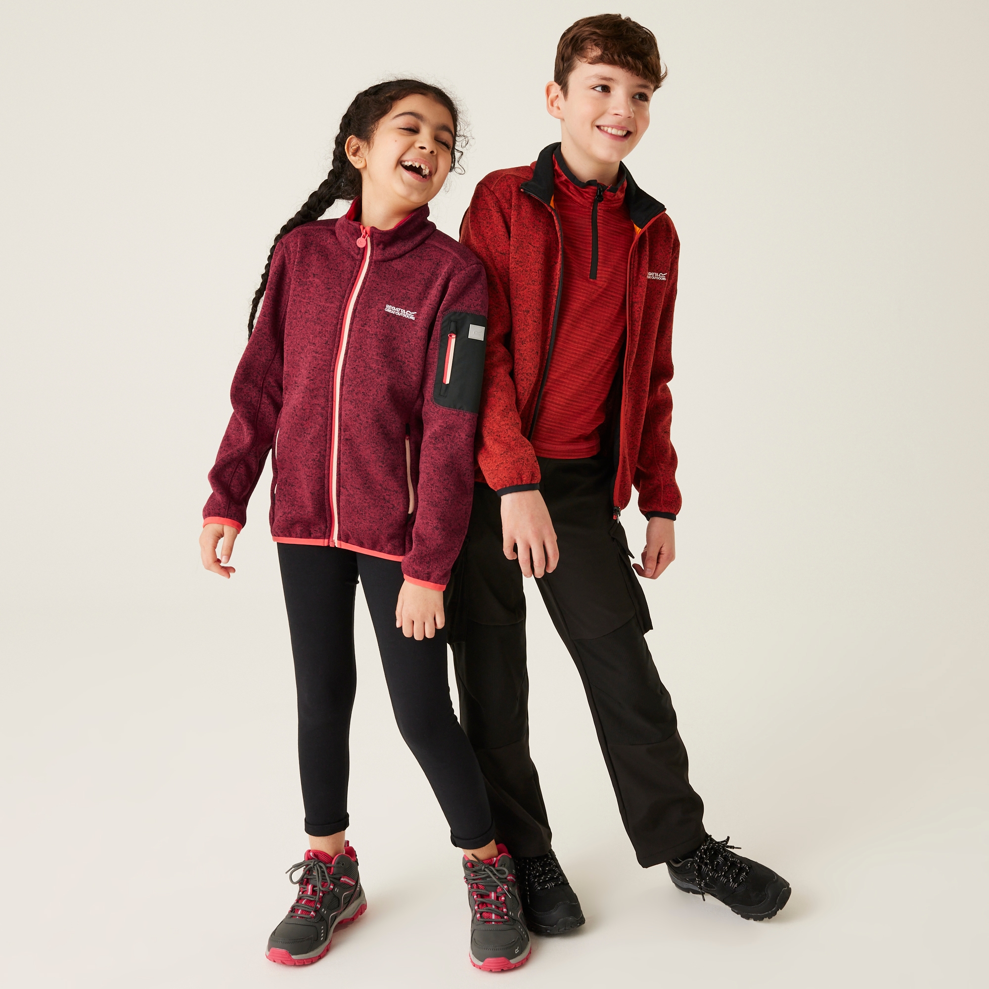 Kids' Newhill Full Zip Fleece | Rumba Red Red Sky