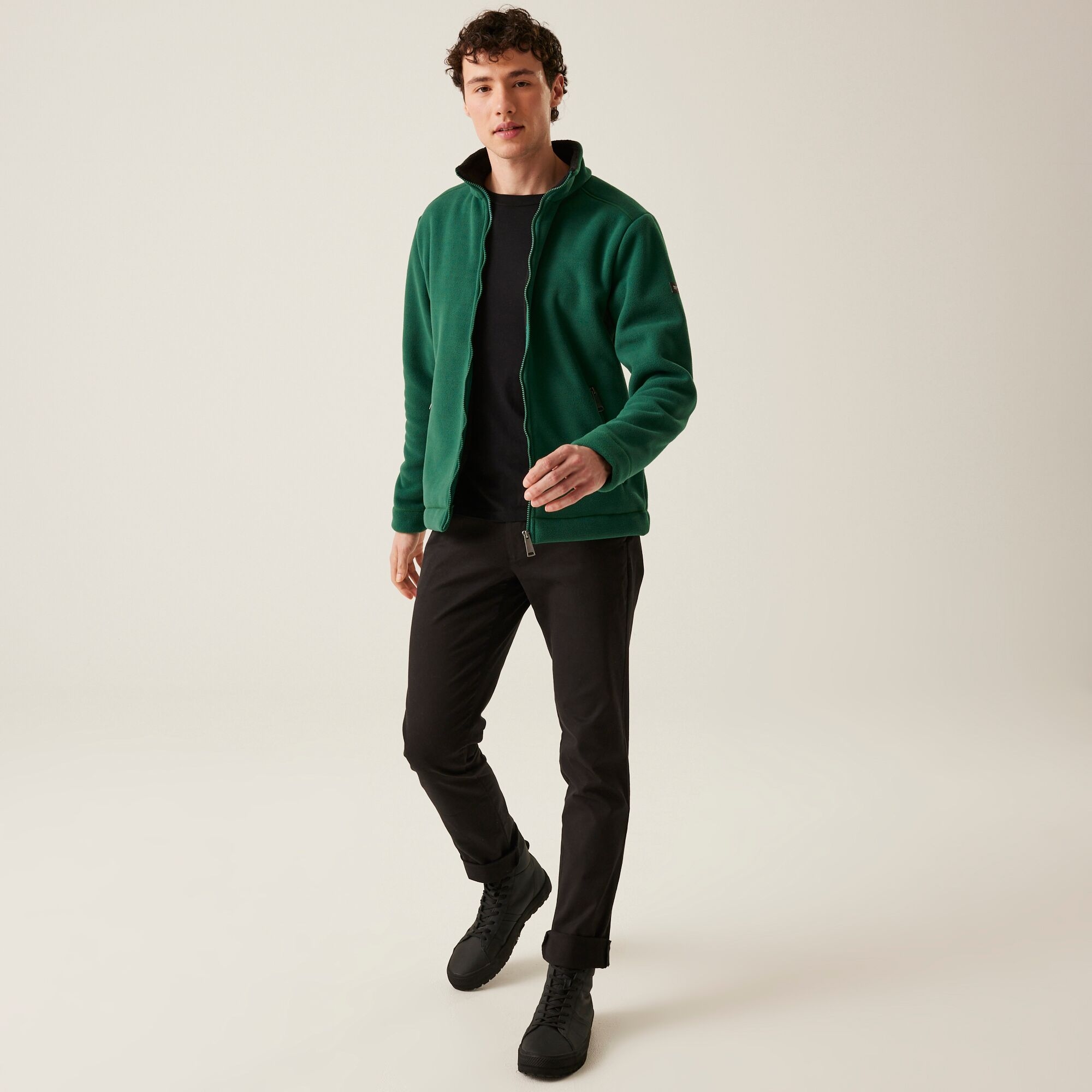 Men's Garrian II Full Zip Fleece | Rain Forest Black