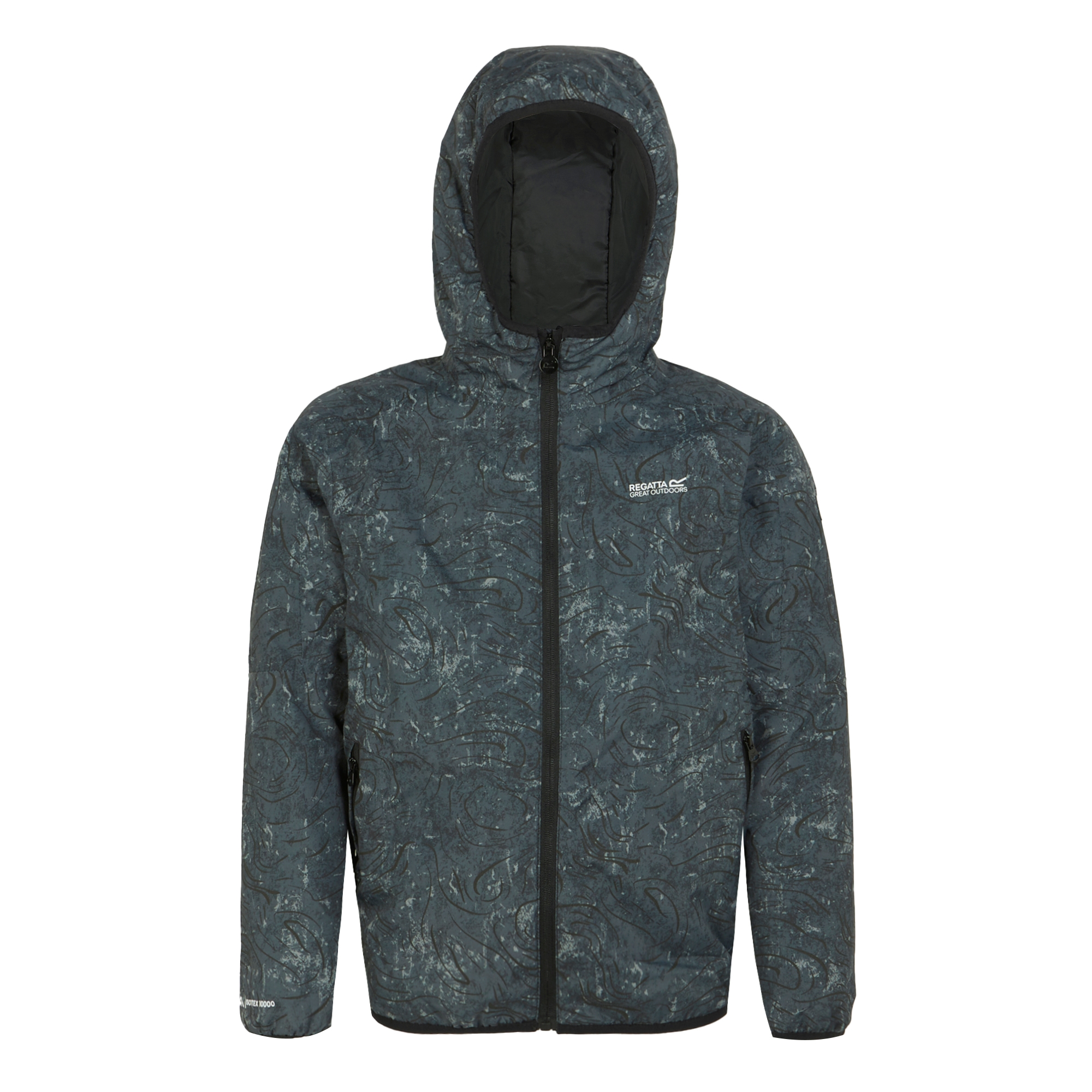 Kids' Volcanics VIII Reflective Jacket | Seal Grey Terrain Print