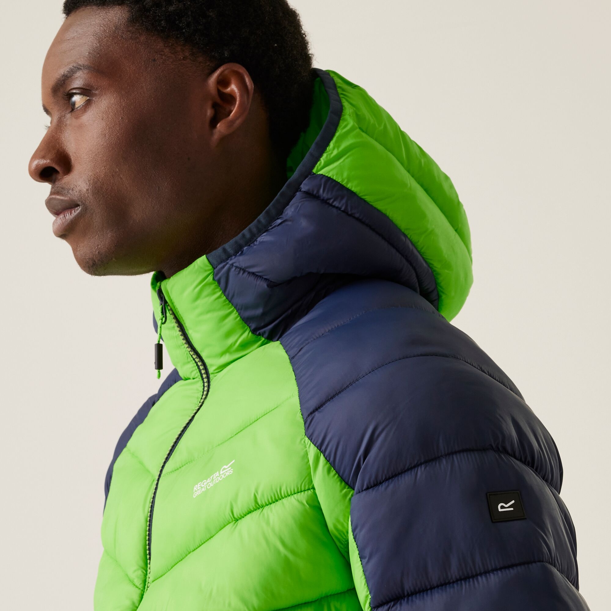 Men's Dalent Insulated Hooded Jacket | Green Flash Navy