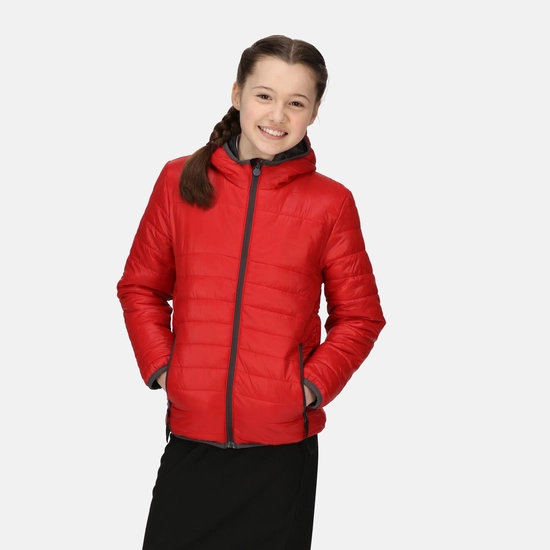 Kids' Stormforce Thermal Insulated Hooded Jacket | Classic Red